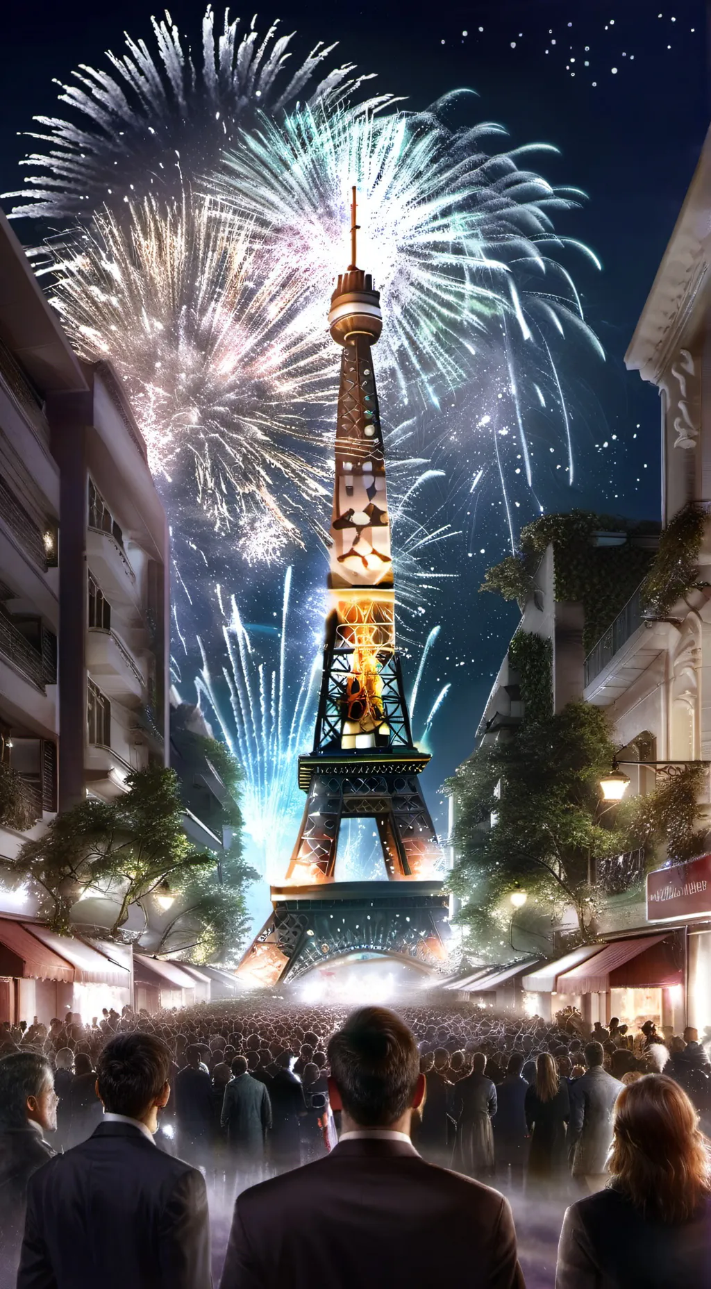 ai character: new years background