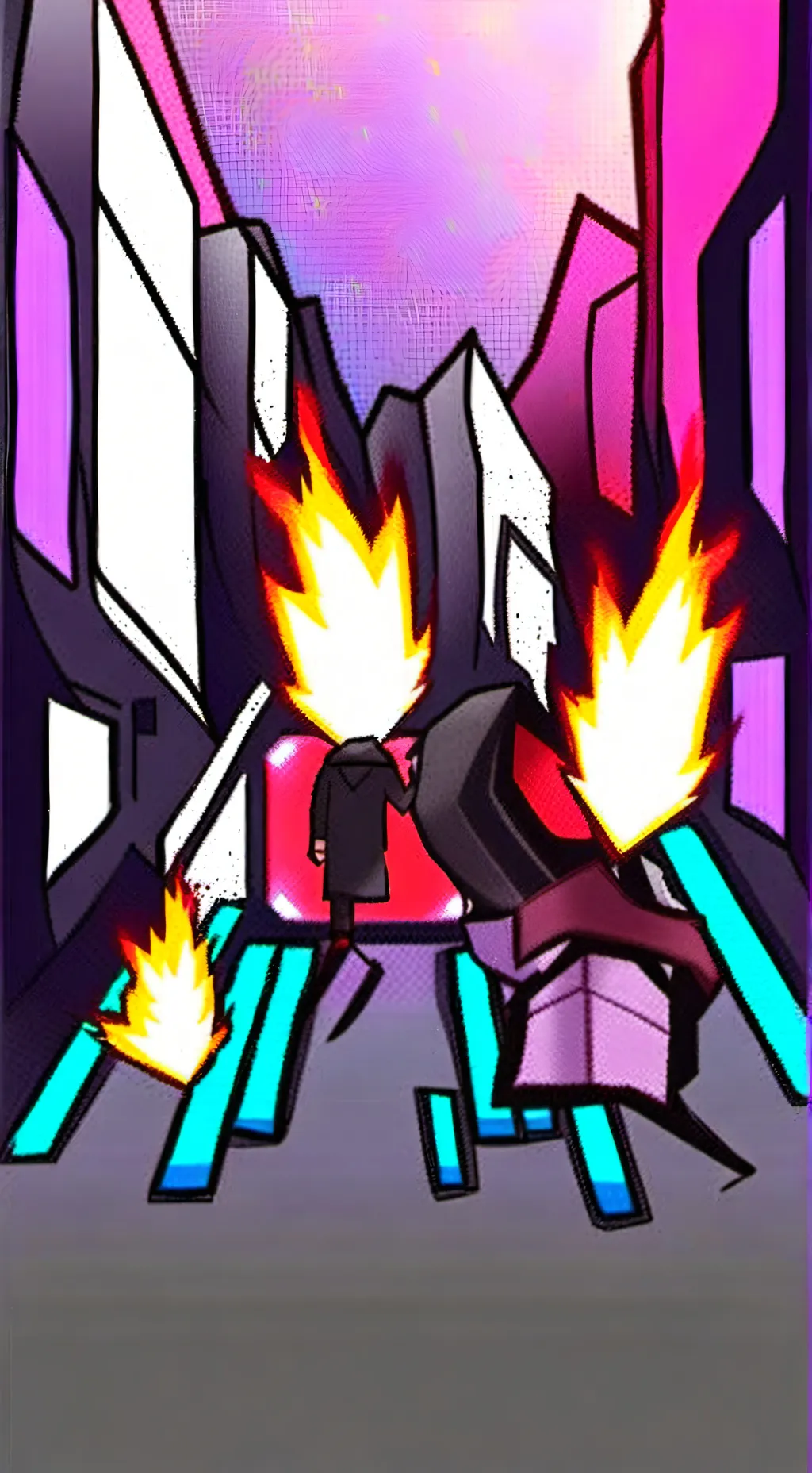 ai character: impostor black background