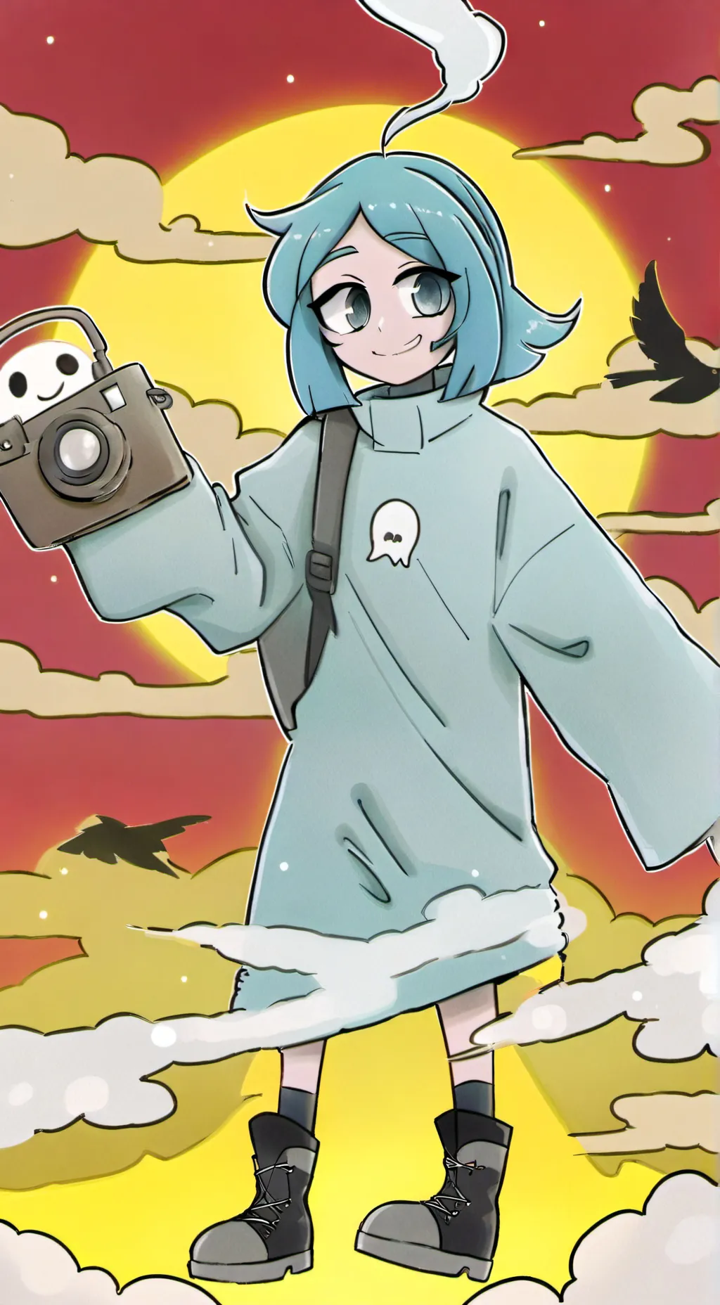 ai character: {👻}~°COONIE background