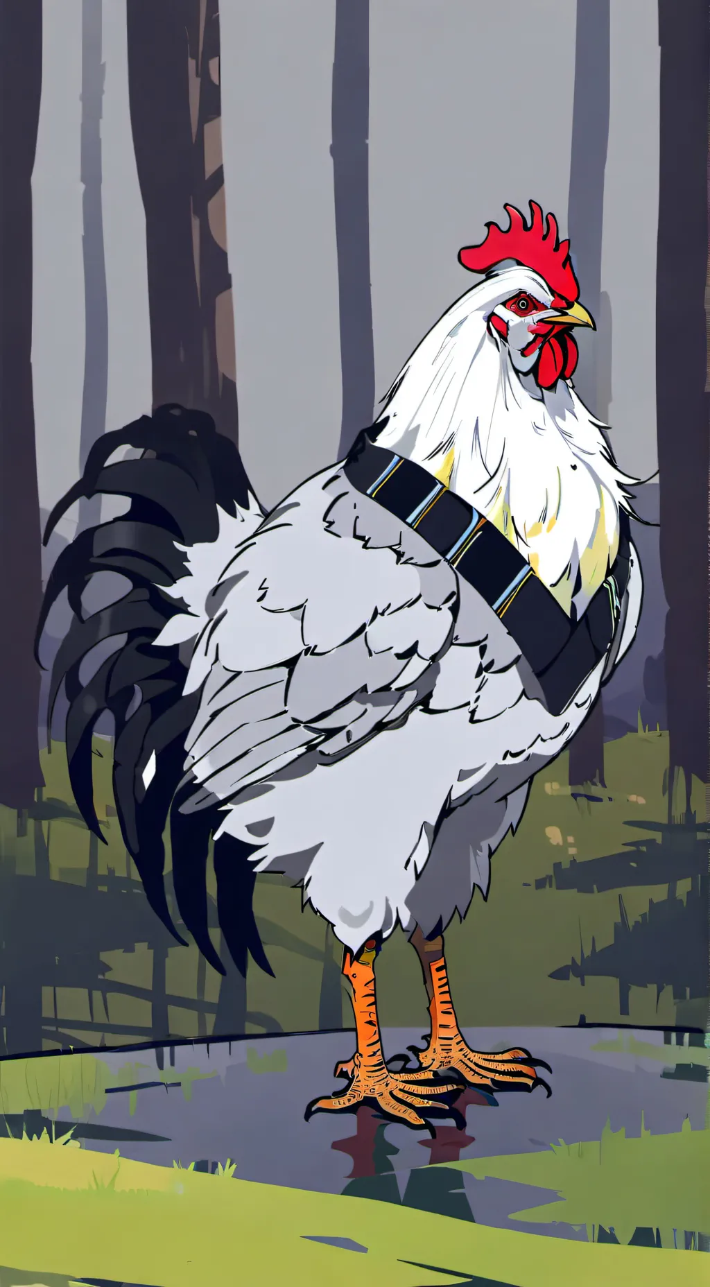 ai character: chicken background
