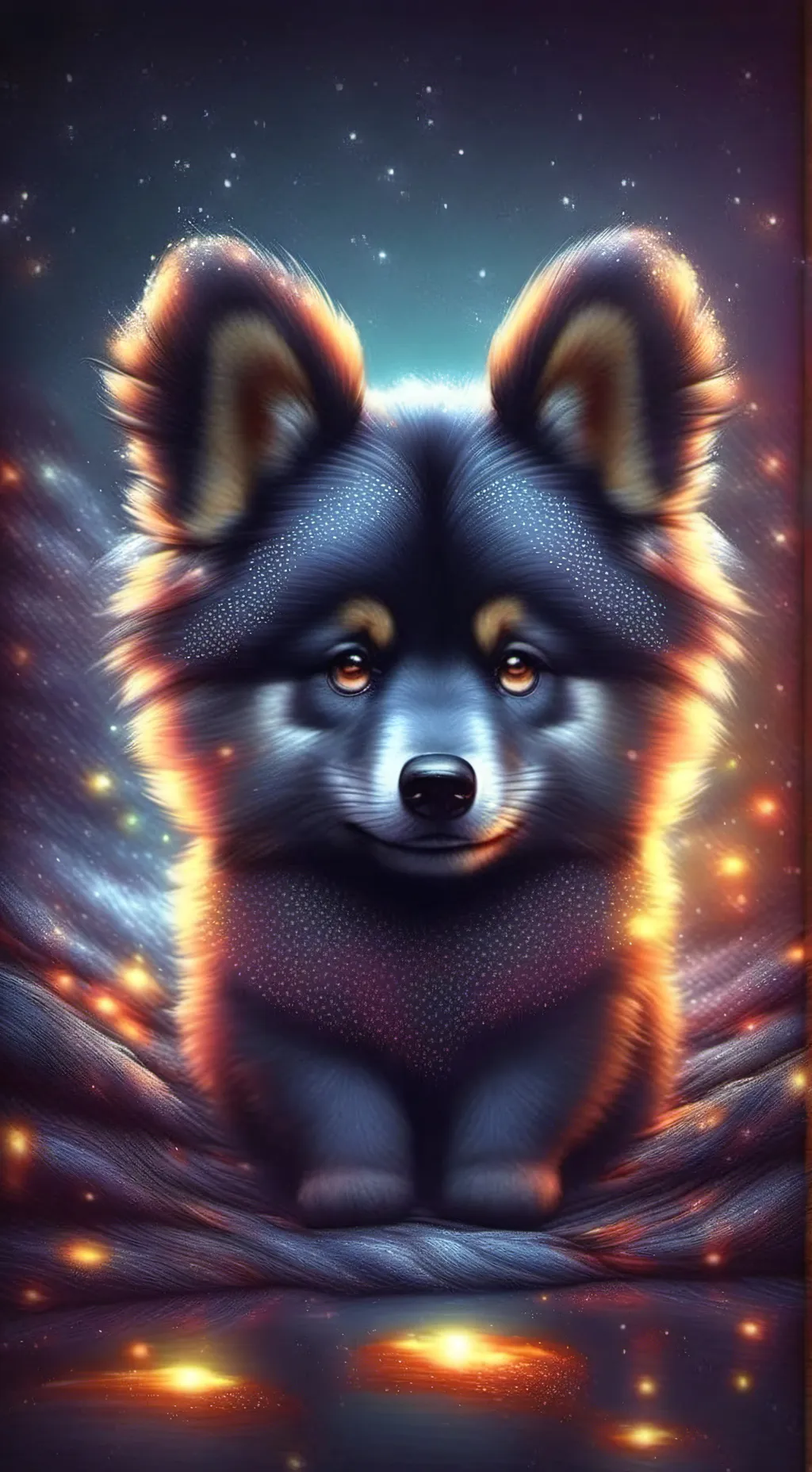 ai character: Fluffy  background