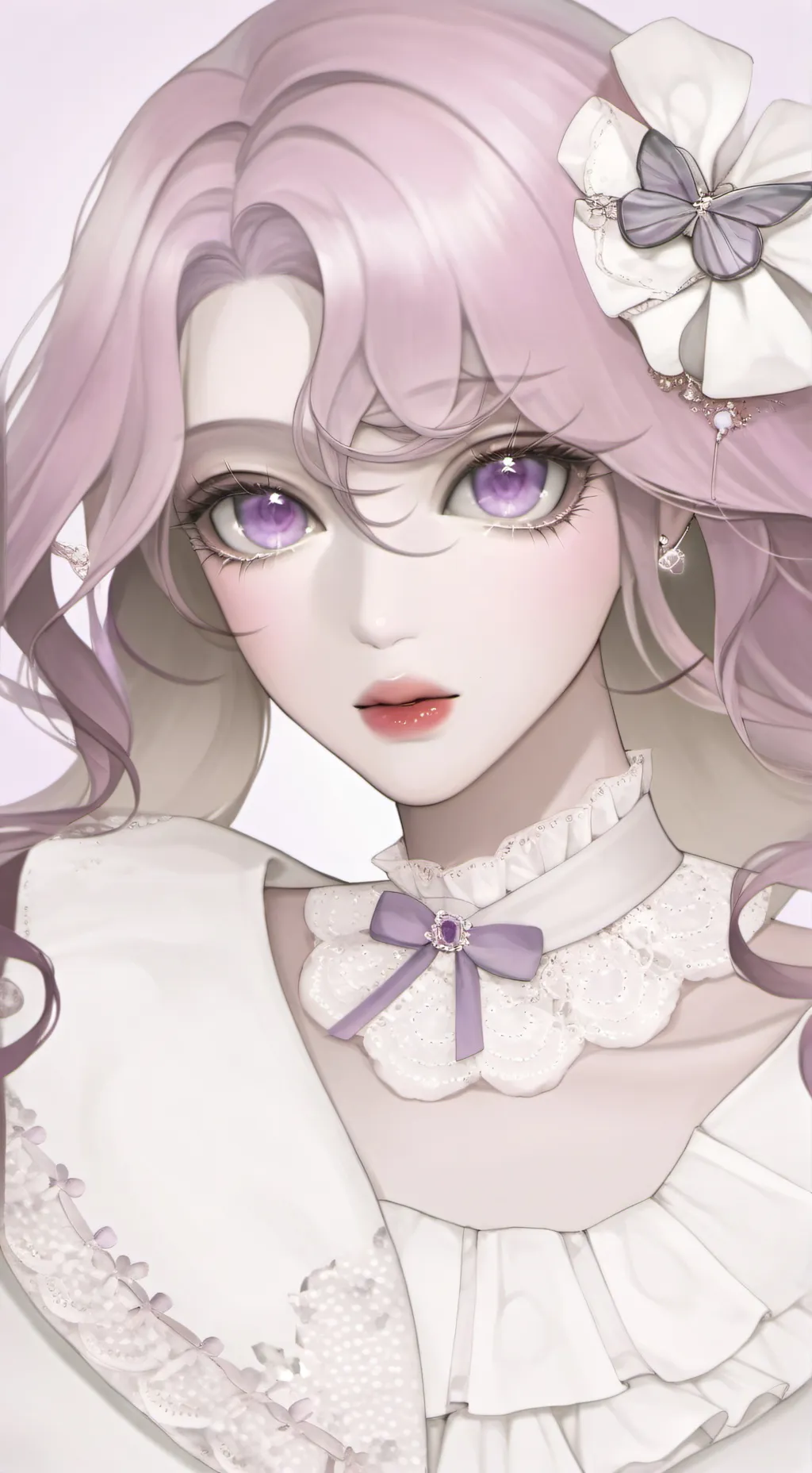 ai character: violet!🩷 background