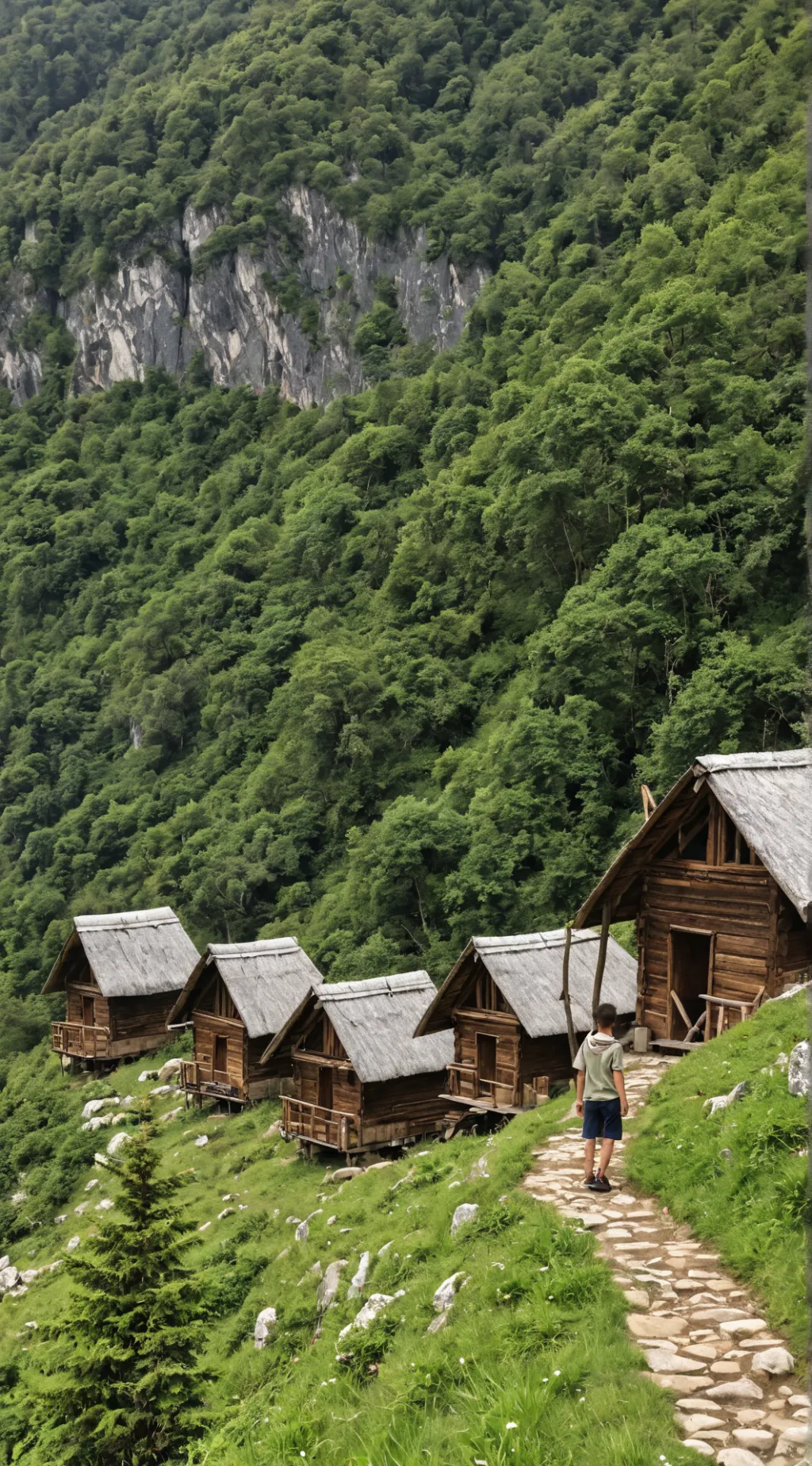 ai character: civilization town background