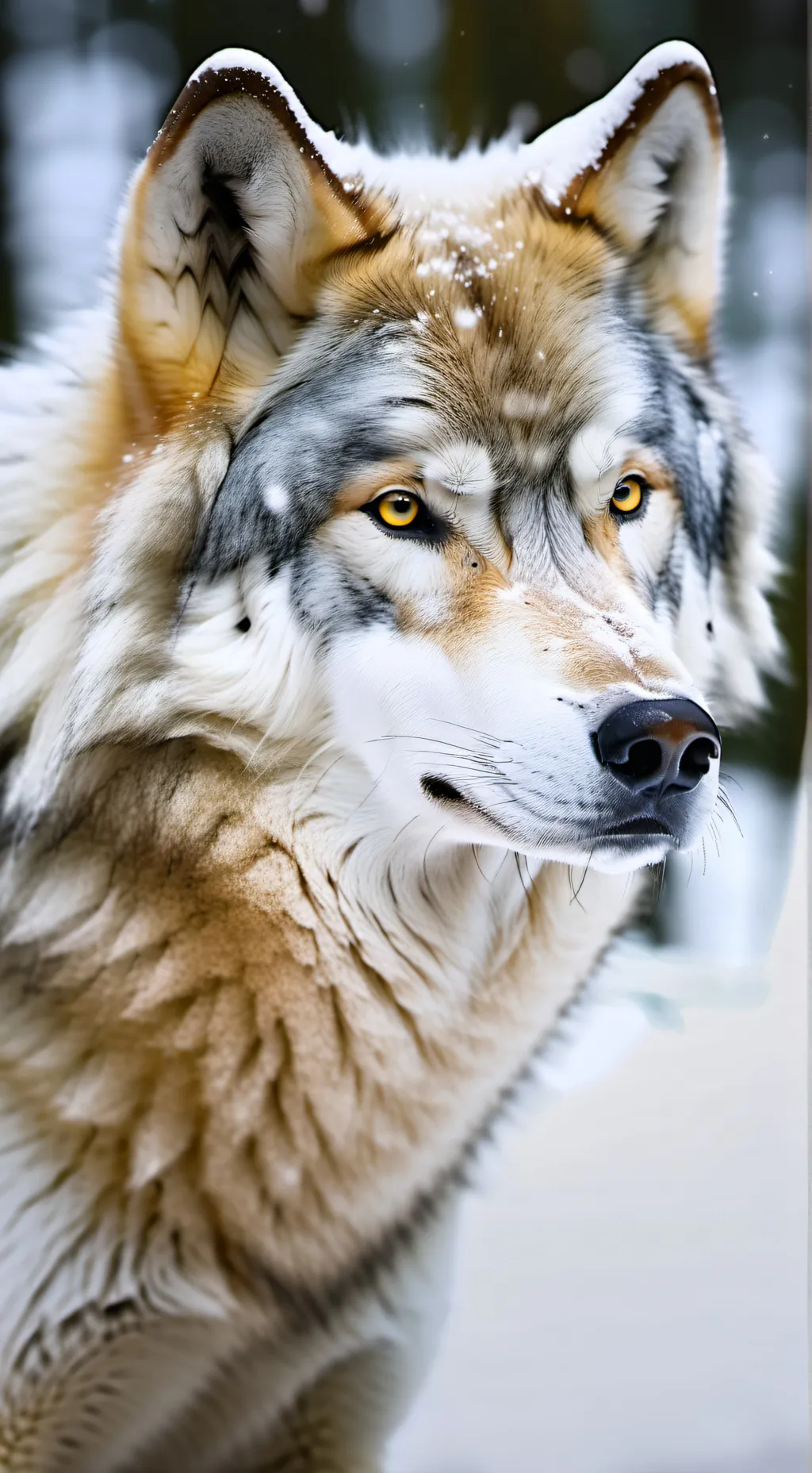 ai character: female wolf  background