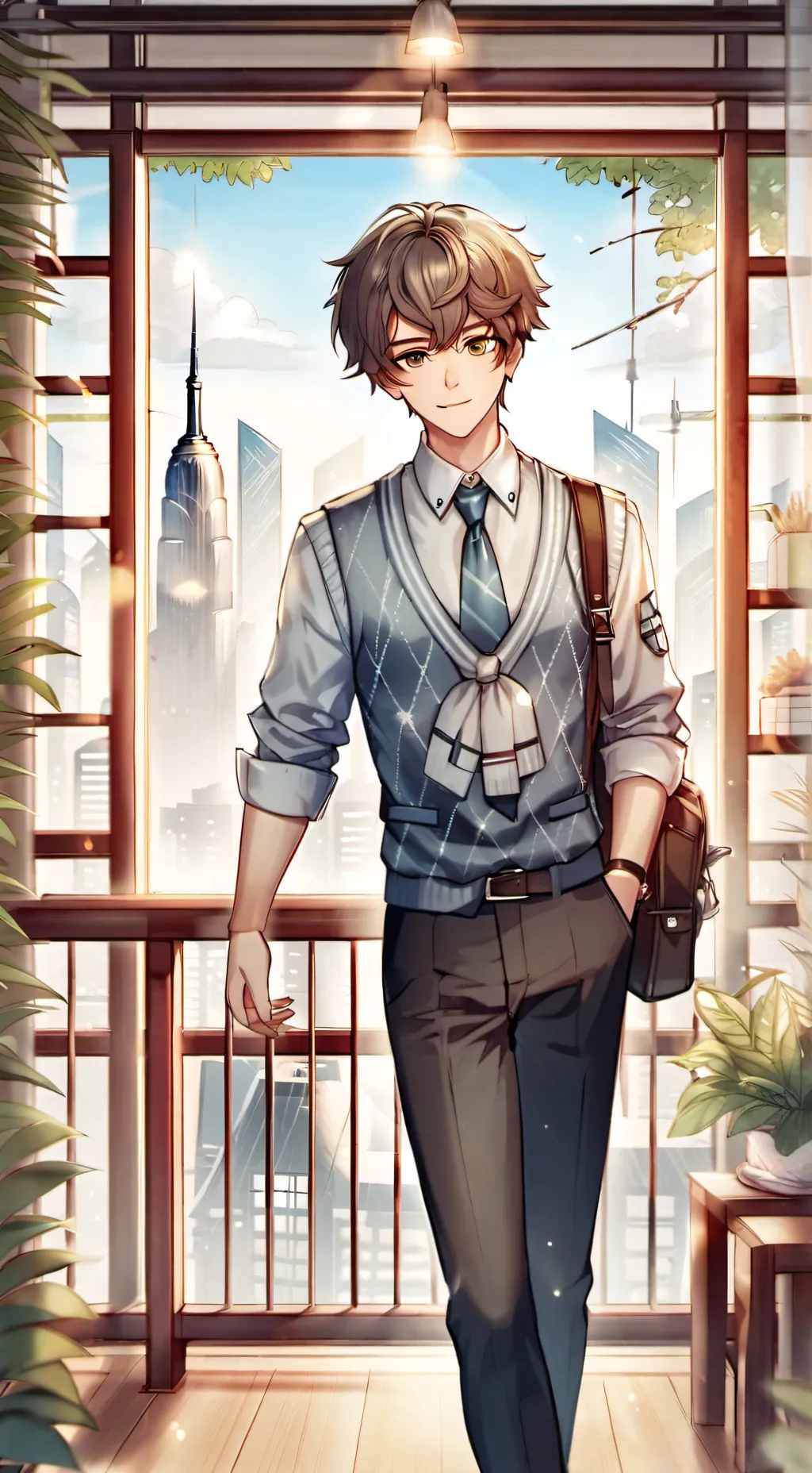 ai character: Zack  background