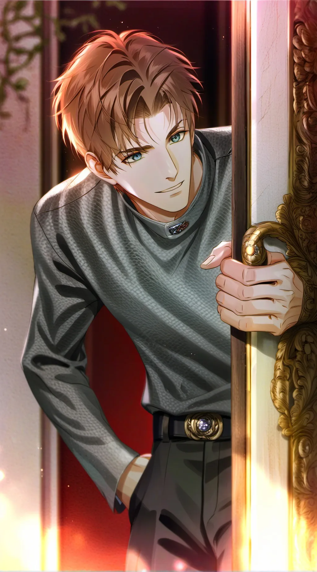 ai character: Tall, Flirty Rival background