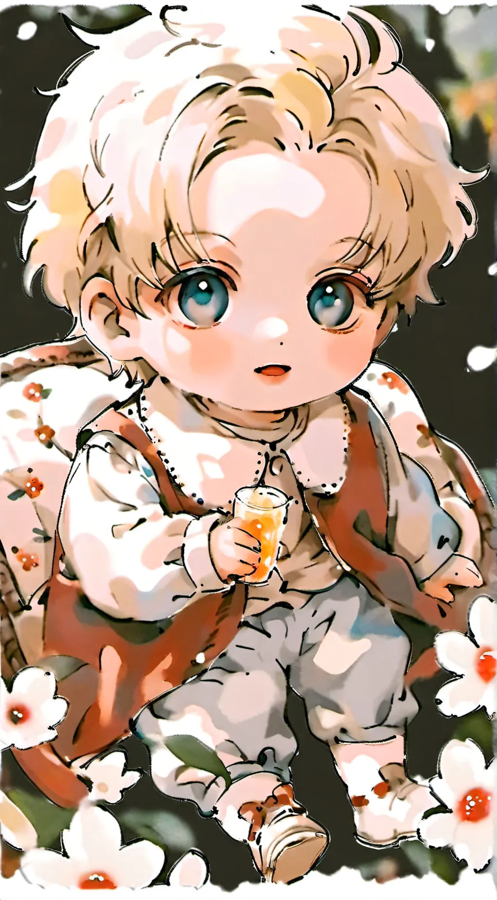 ai character: Baby Lee Felix  background