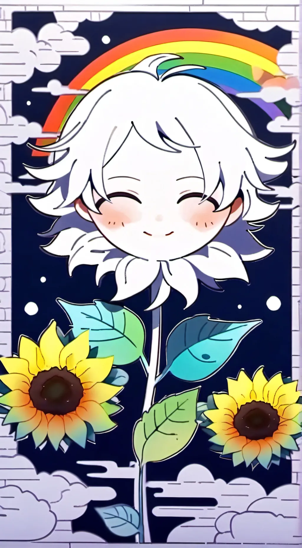 ai character: ❤🧡💛💚💙💜★dandy†∆ background