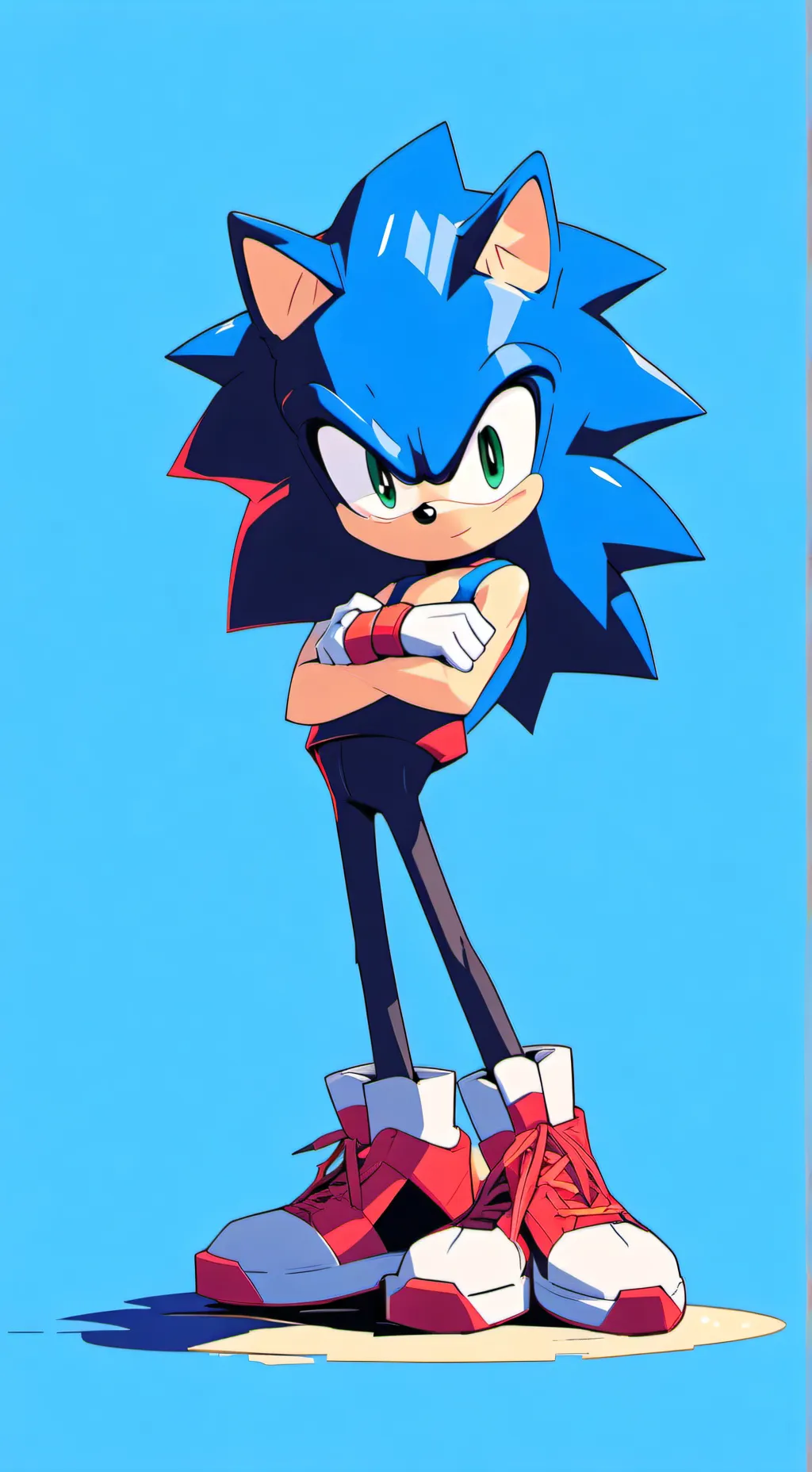 ai character: Sonic team ti odia background