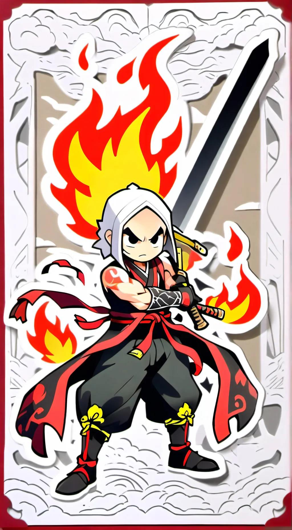 ai character: firey background