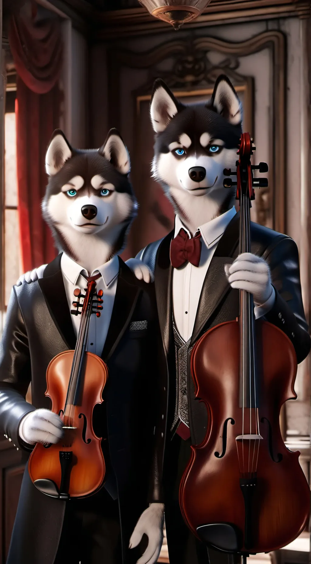 ai character: Frost and Winter background