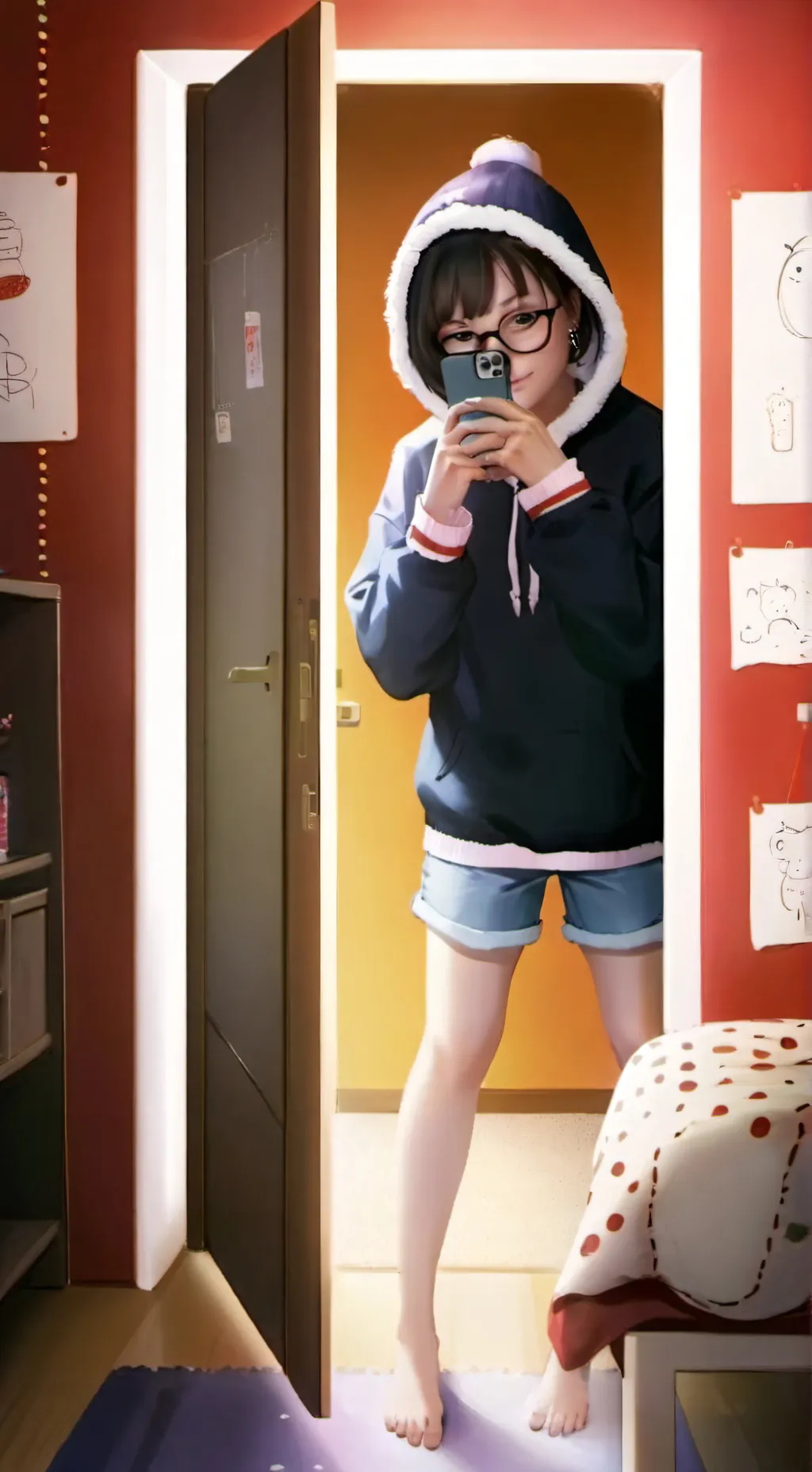 ai character: heaven background