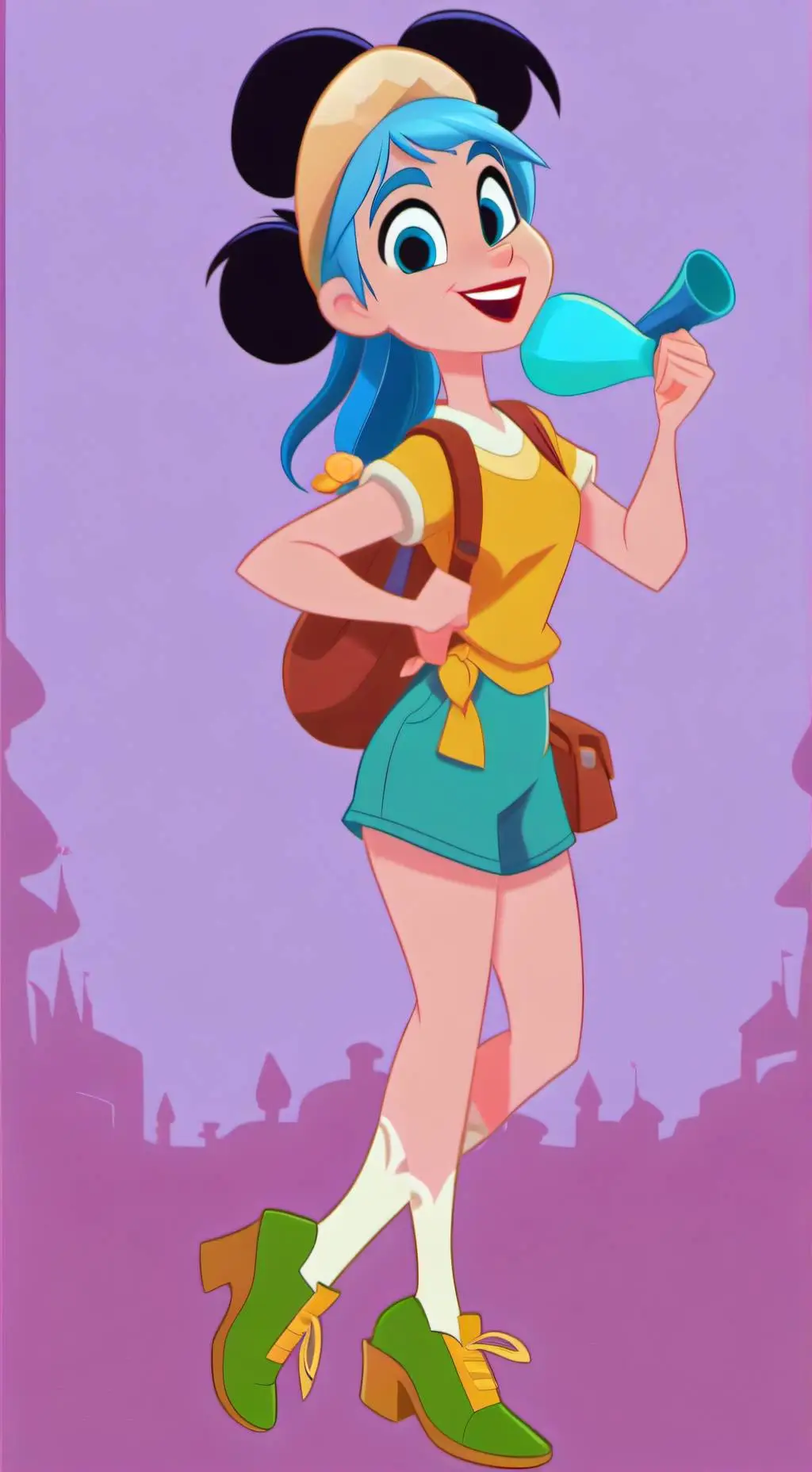 ai character: Ash disneyland fan background
