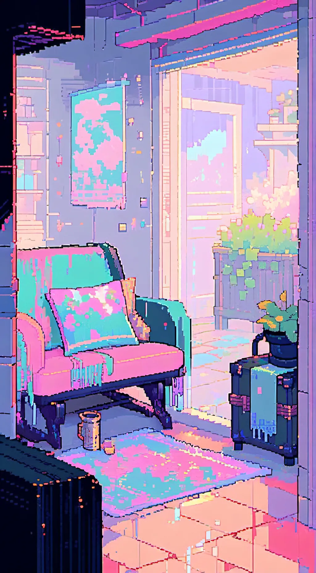 ai character: HH/HB camping!  background