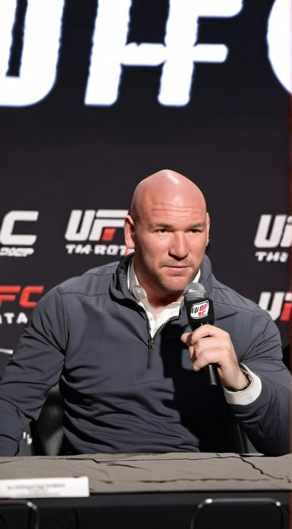 ai character: Dana White background