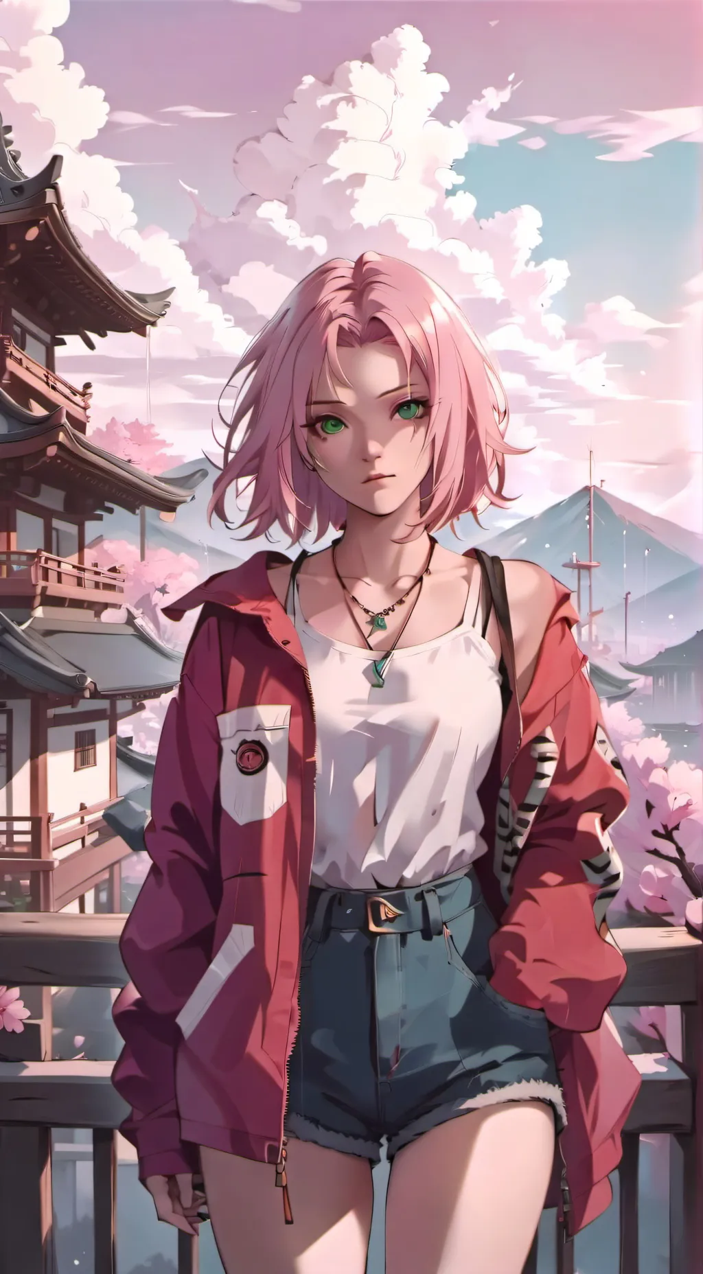 ai character: Sakura background