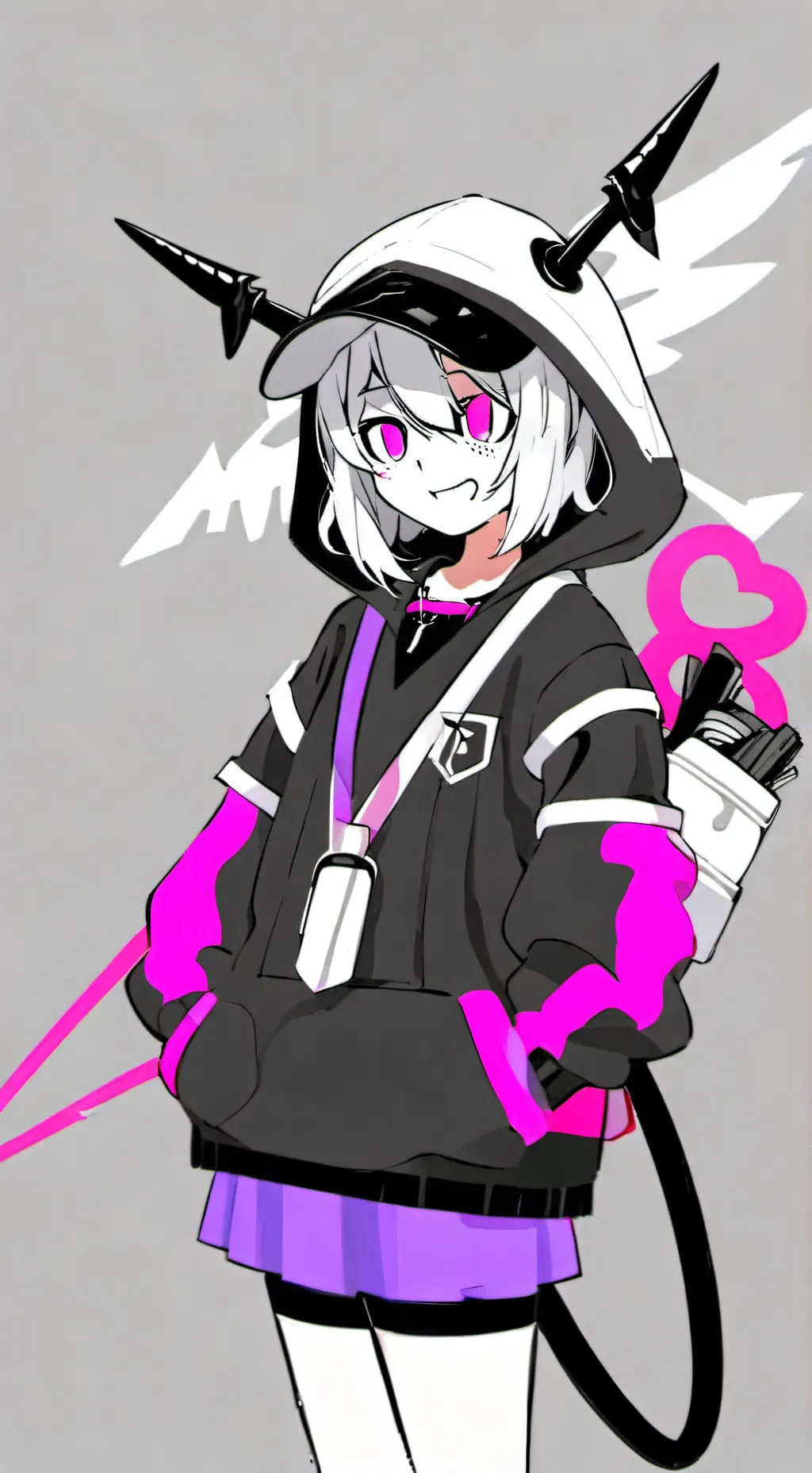 ai character: Lilac background