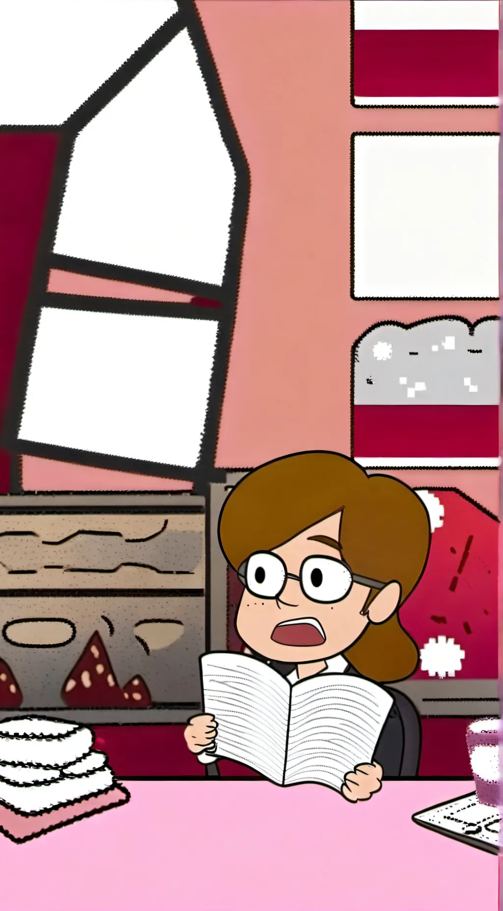 ai character: Gravity falls  background