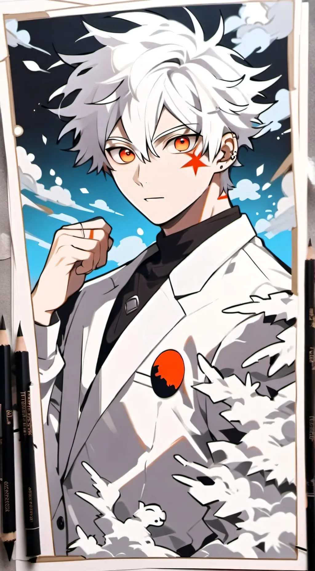 ai character: Shoto todoroki! background