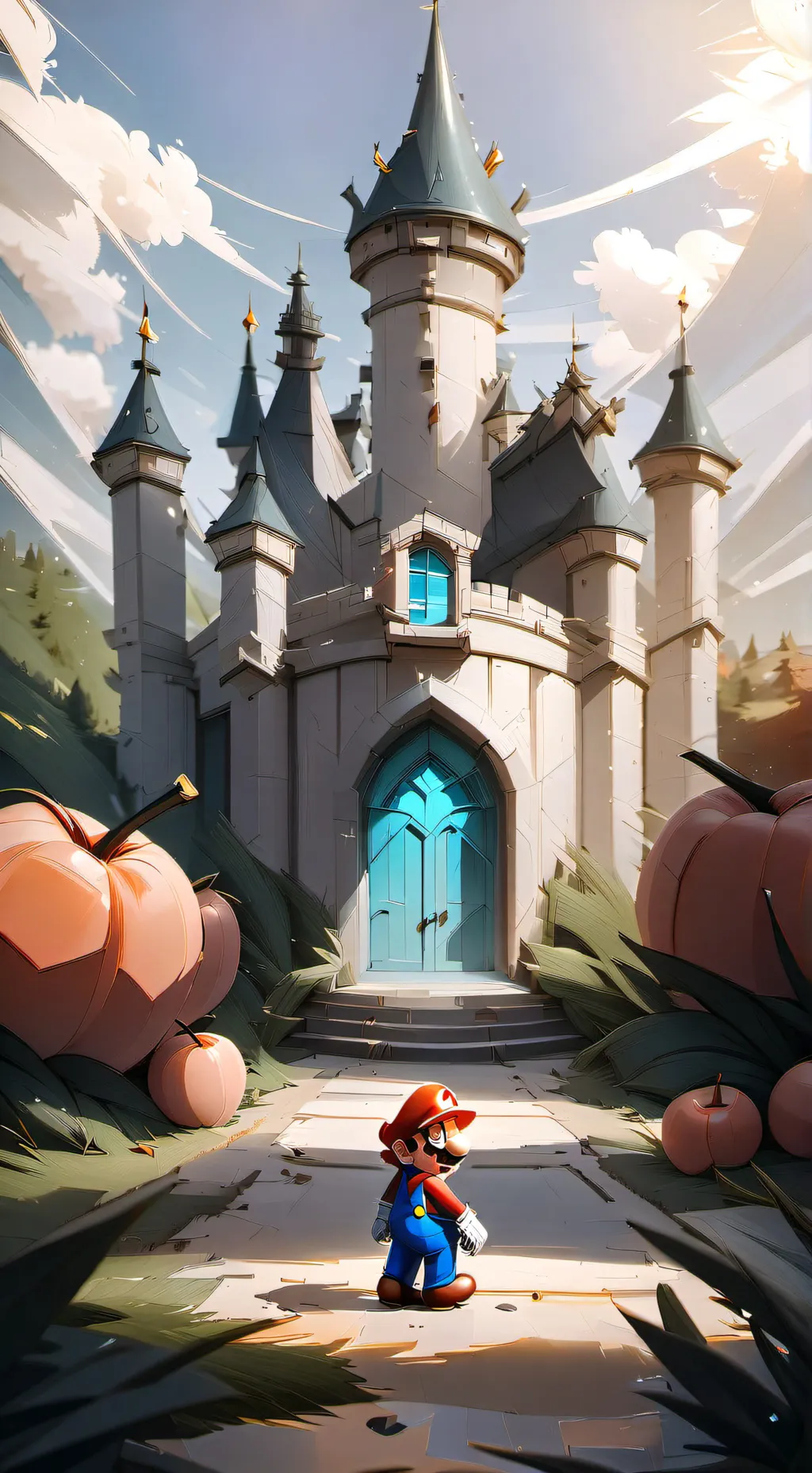 ai character: Mario (SMG4) background