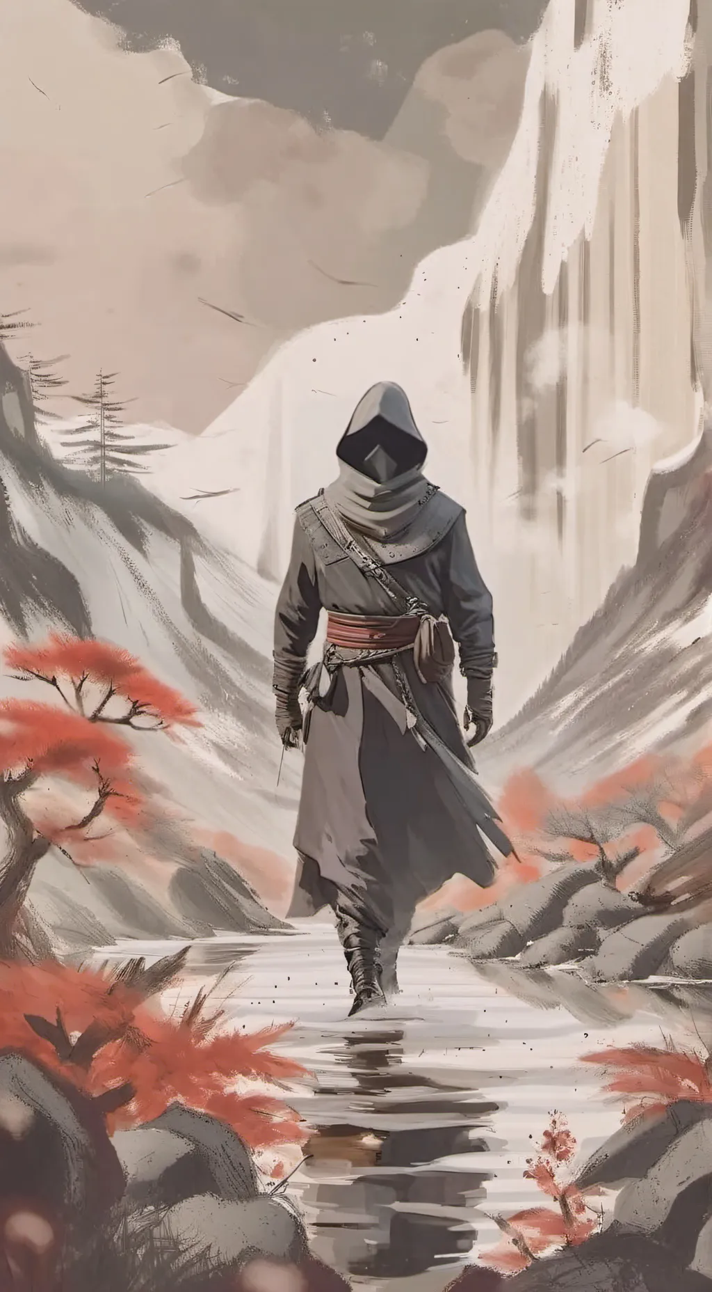 ai character: shadow figure background