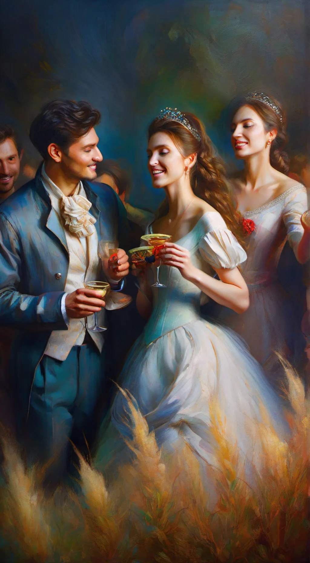 ai character: HAPPY NEW YEAR GF background