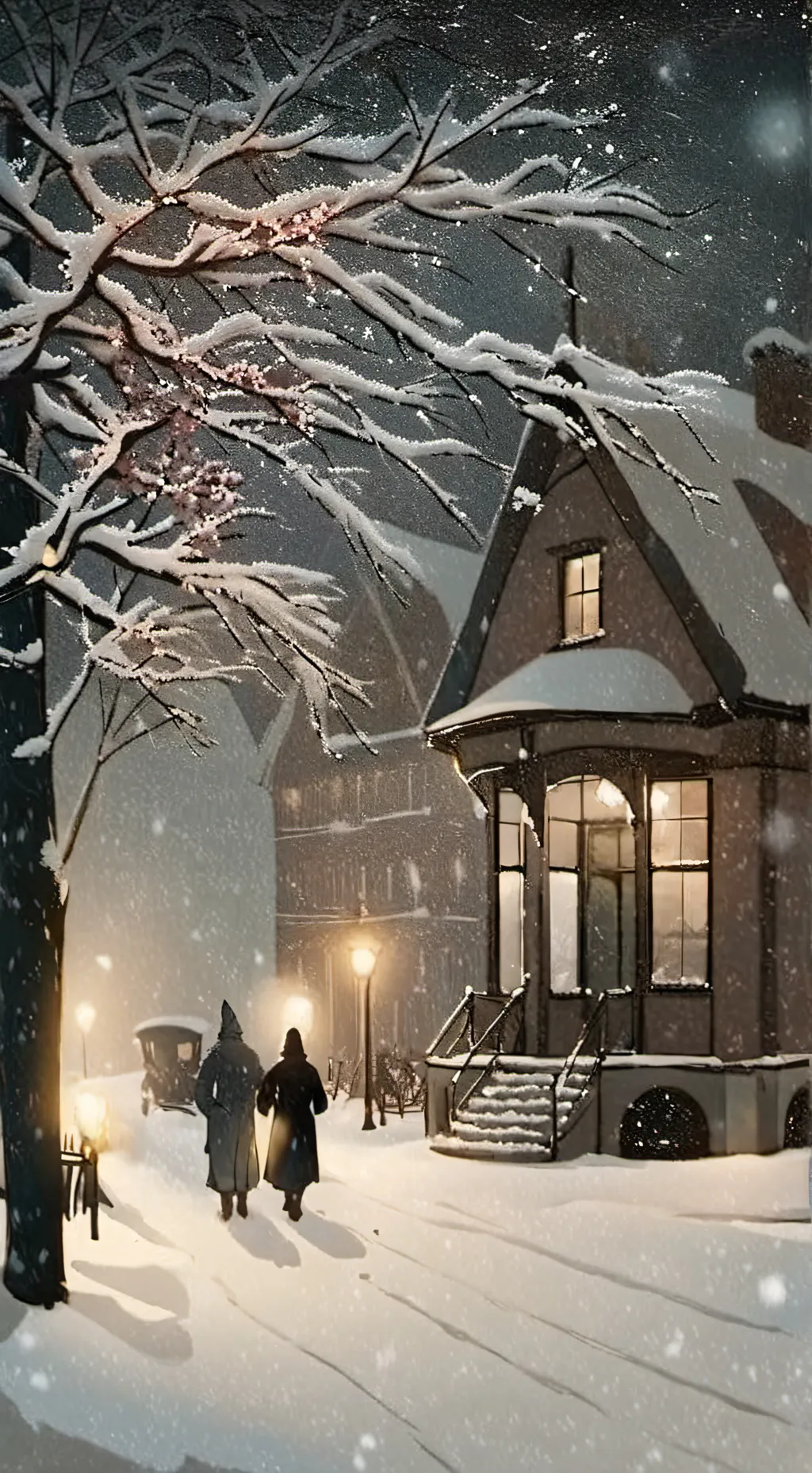 ai character: MHA CHRISTMAS  background