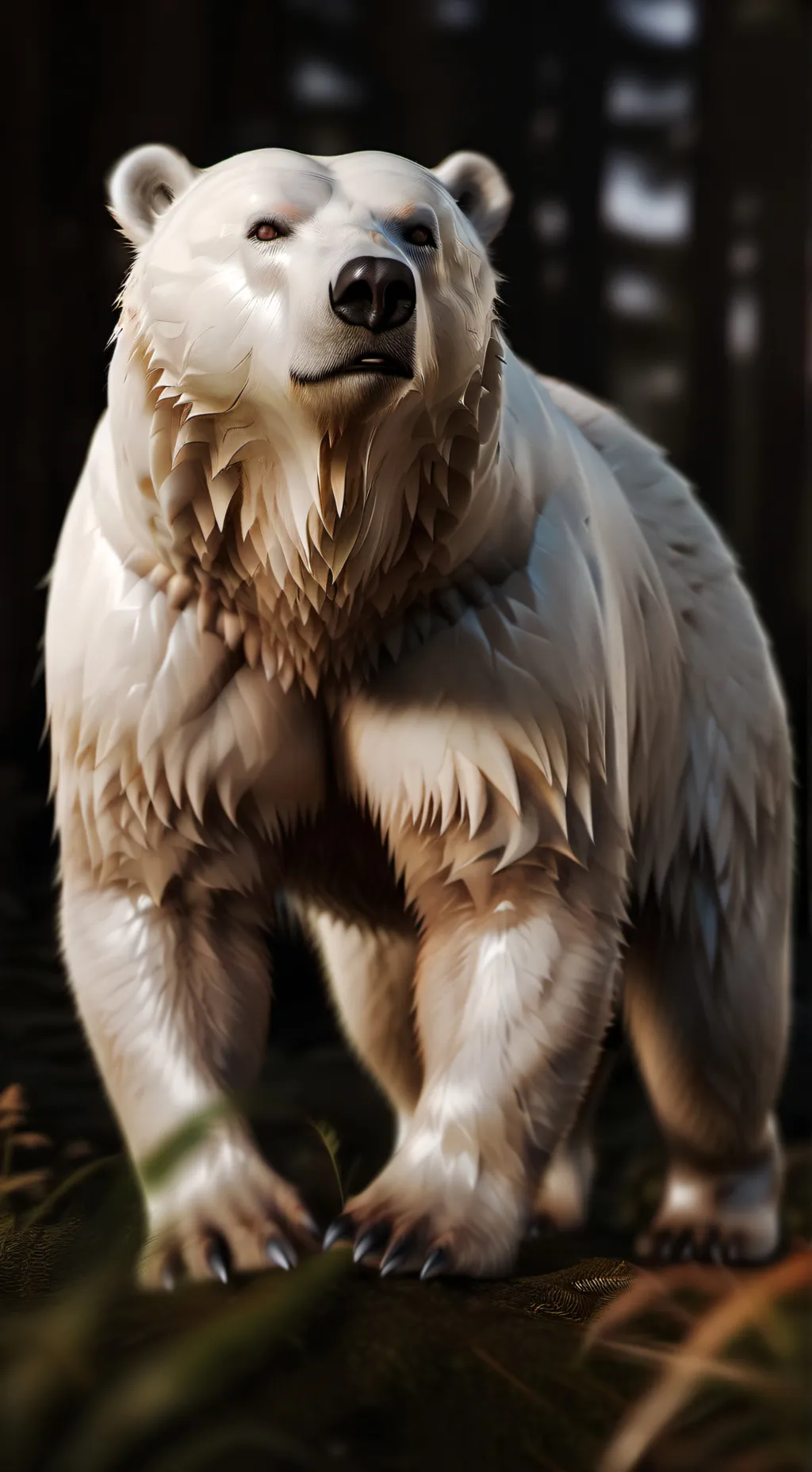 ai character: Polar bear background