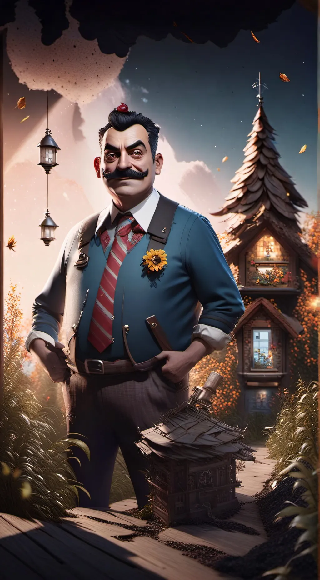 ai character: Theodore Masters P background