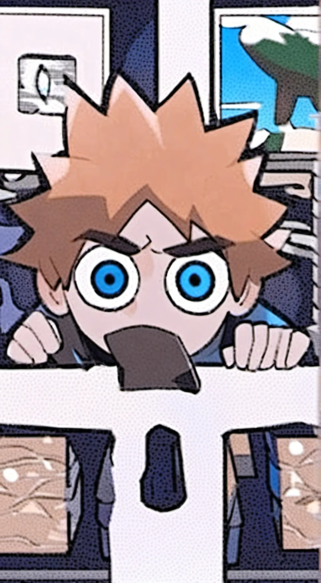 ai character: Scott Pilgrim  background