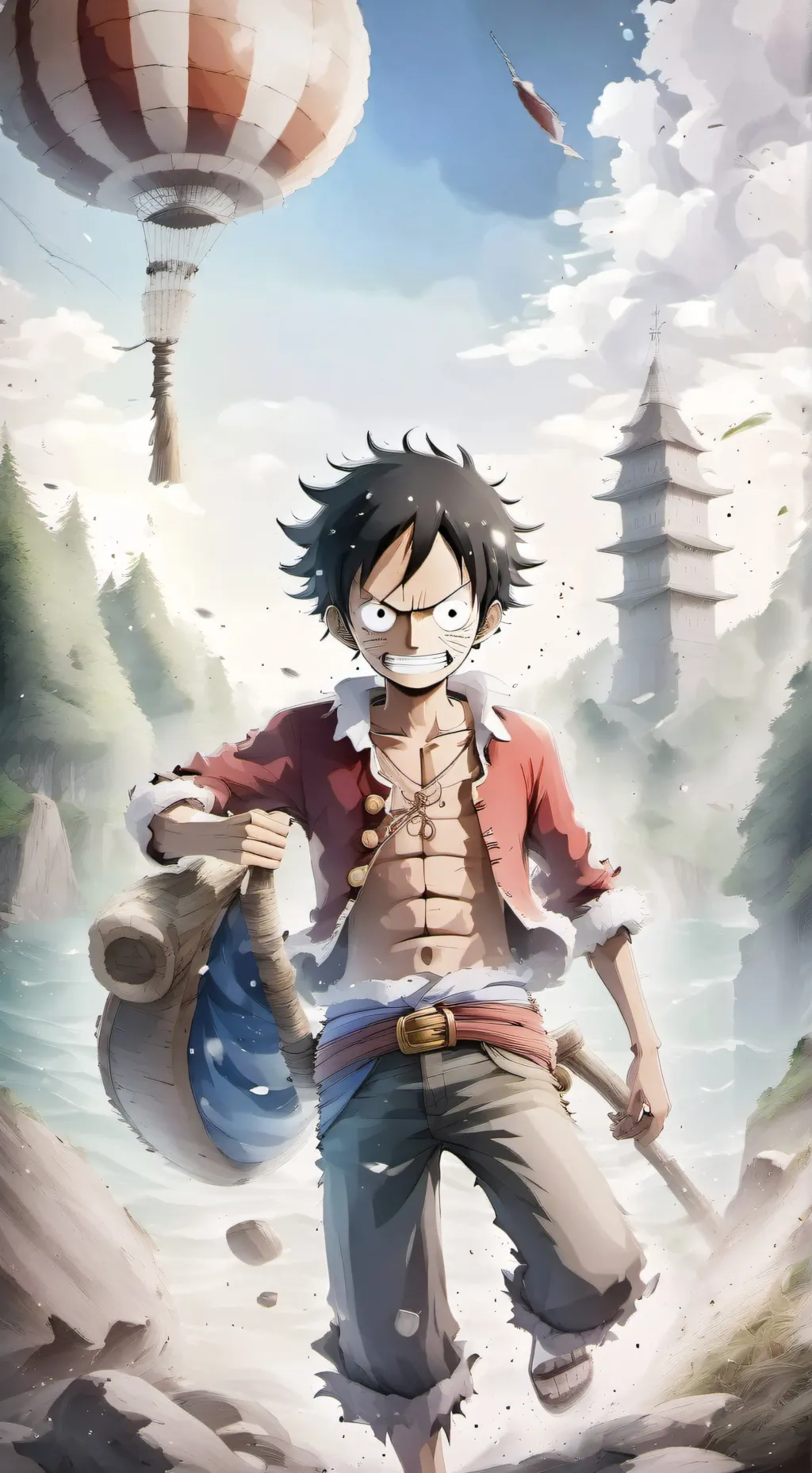 ai character: One piece-so background