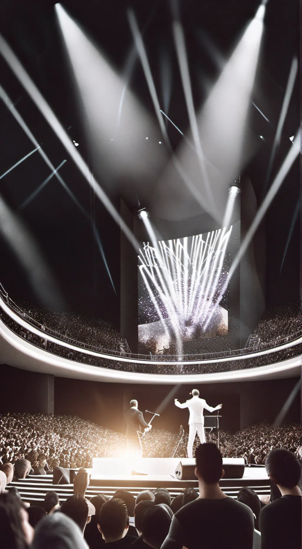 ai character: Mha concert  background