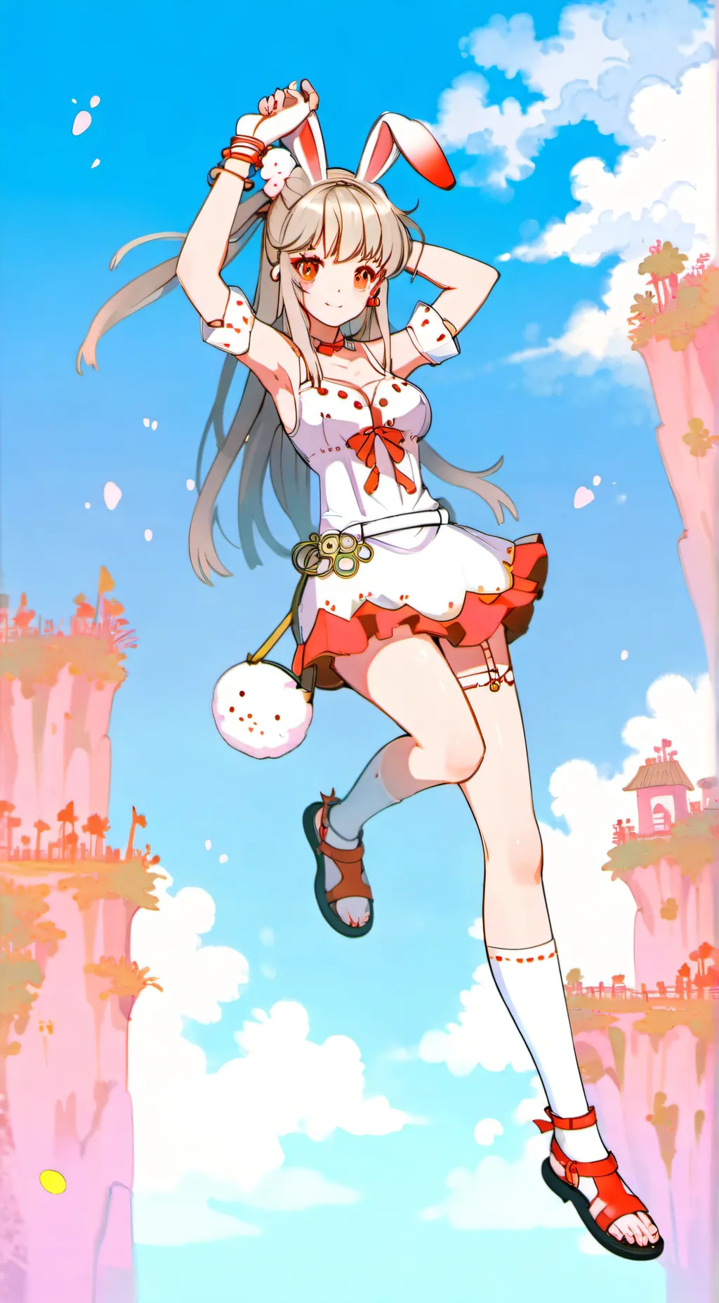 ai character: happy hare background