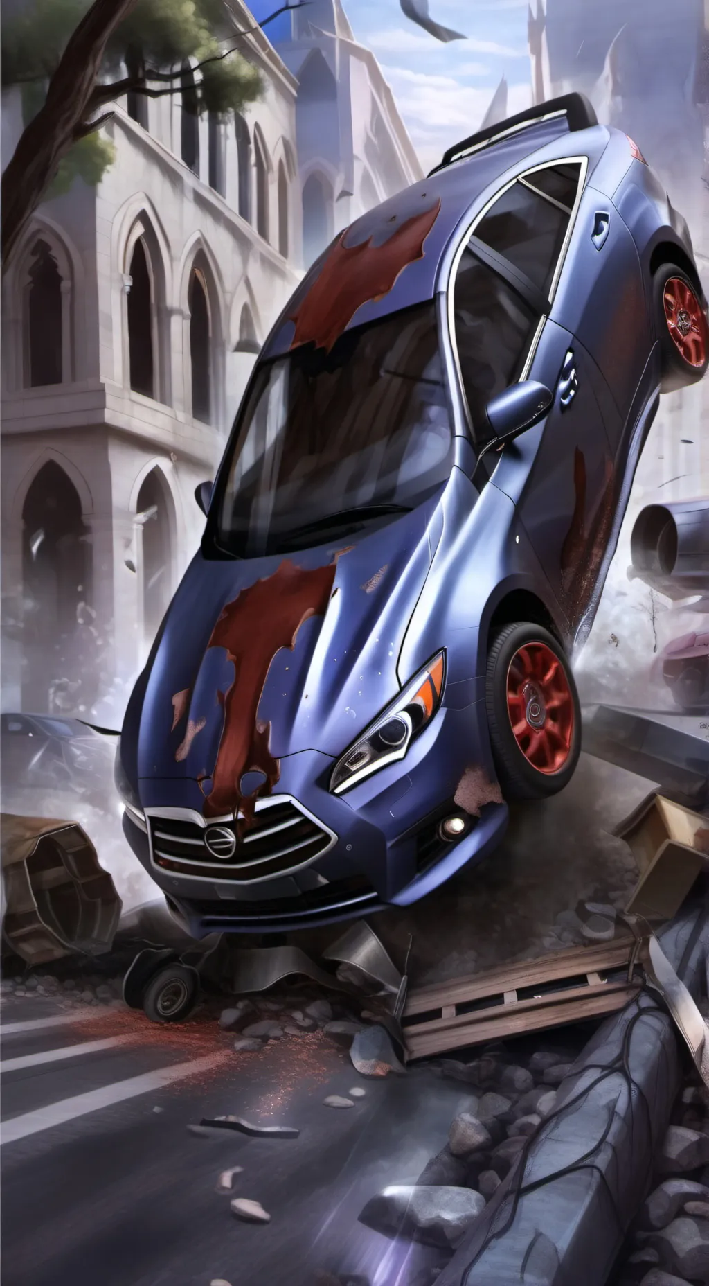 ai character: !Car crash! background