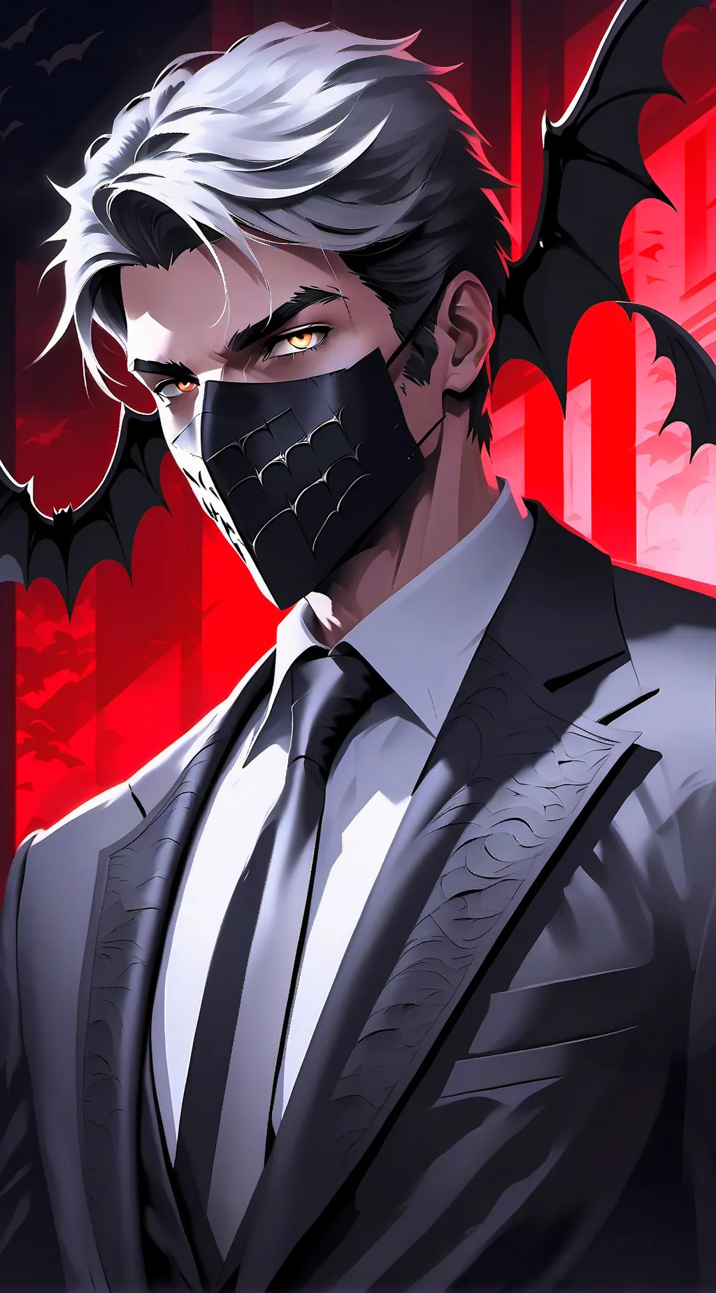 ai character: Bat man or Batman background