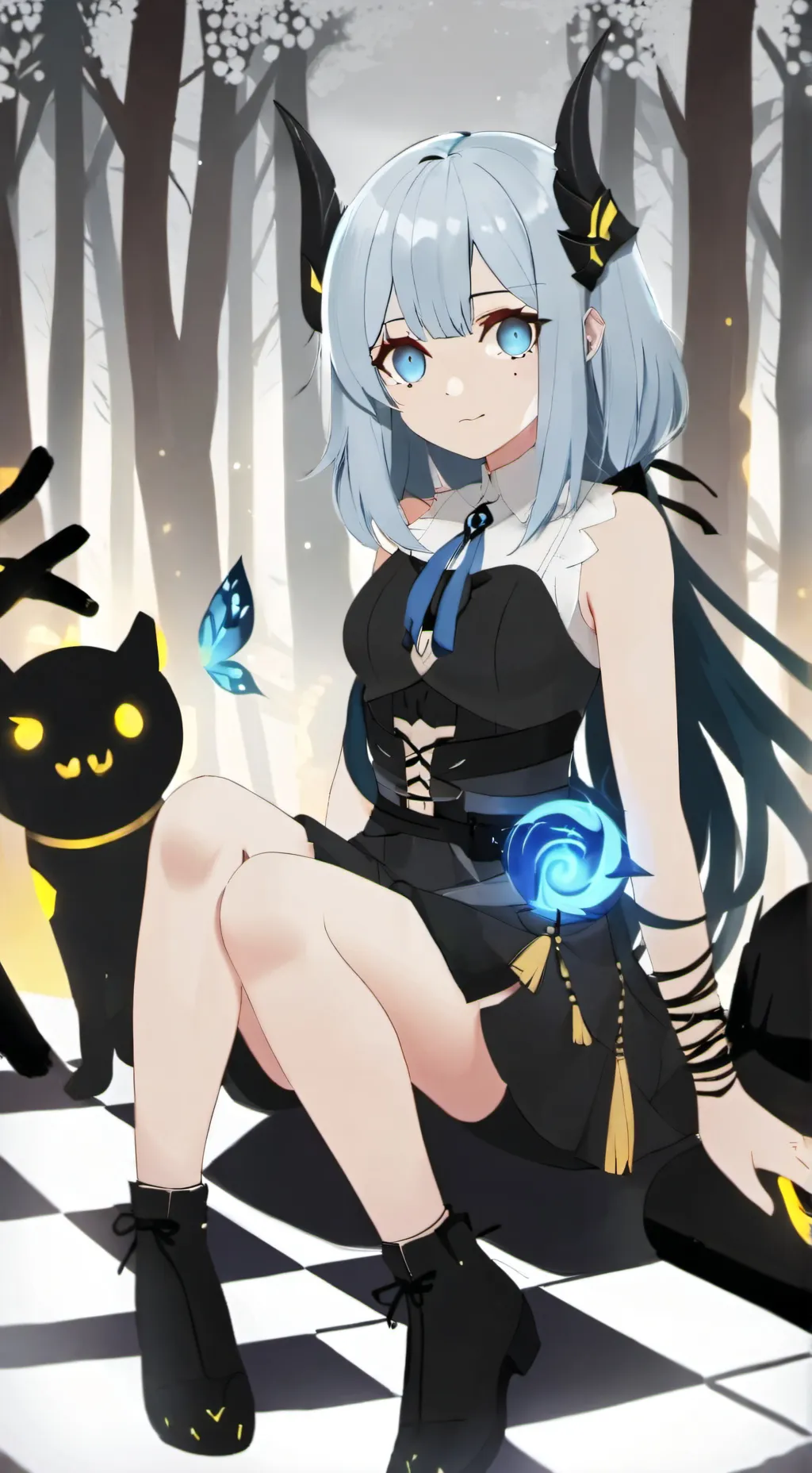 ai character: Jinx meme background