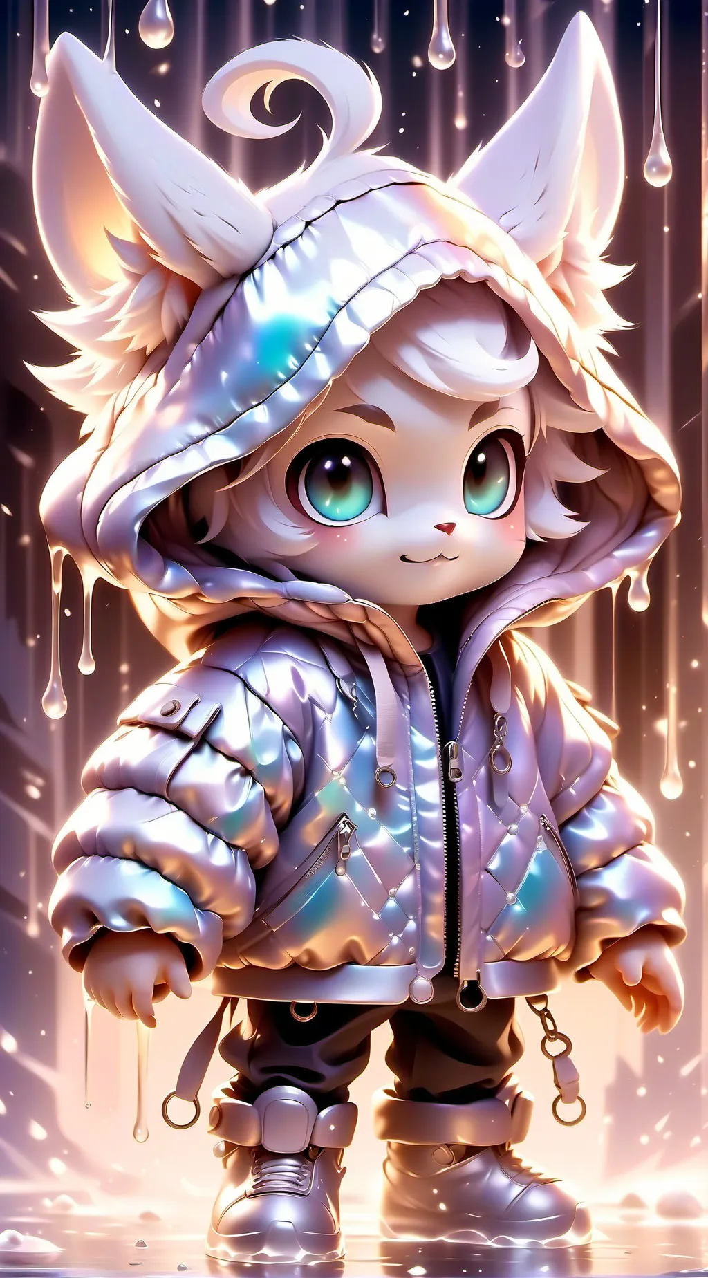 ai character: Cat boy smart background