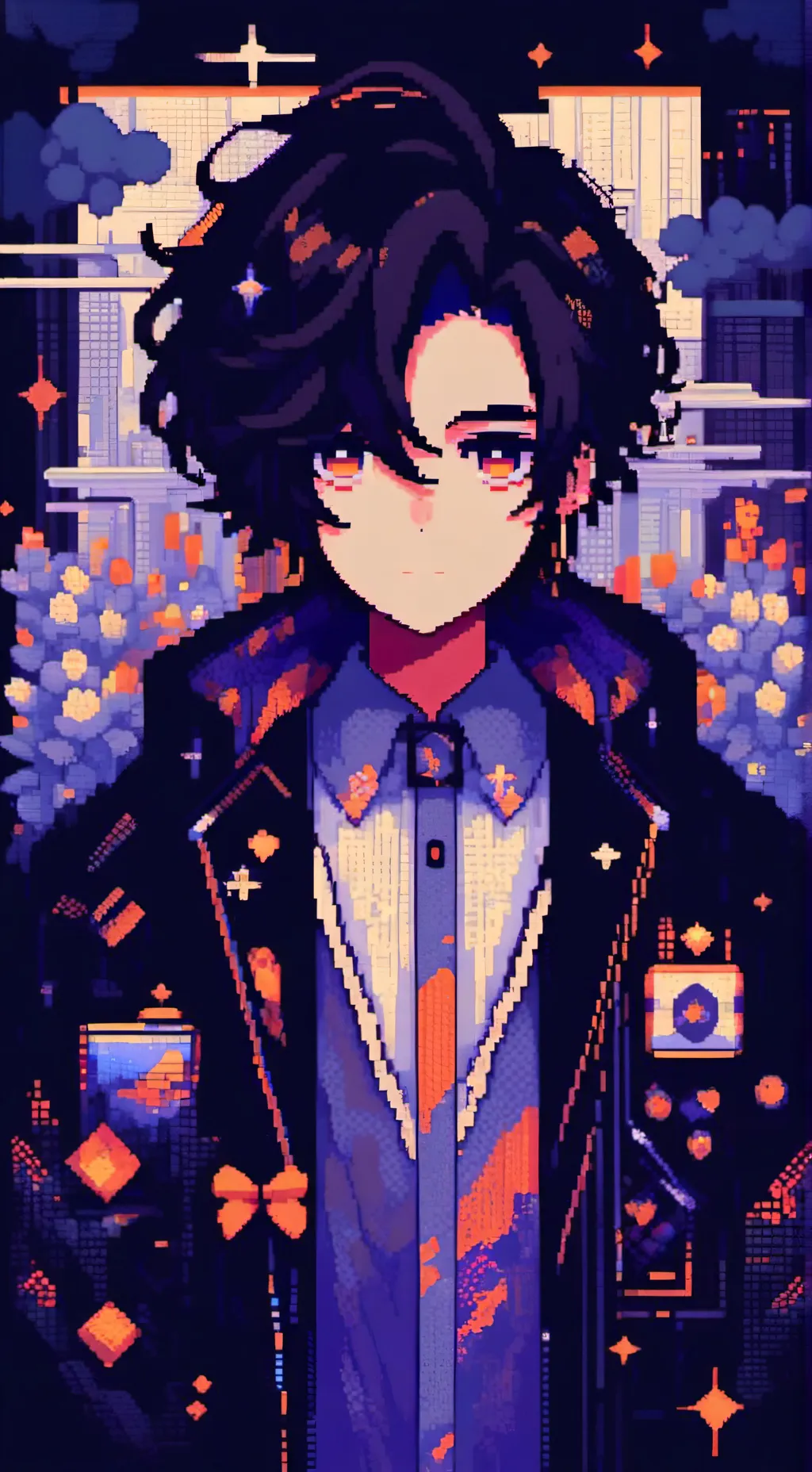 ai character: from ♥ to ❤️‍🔥💔 background