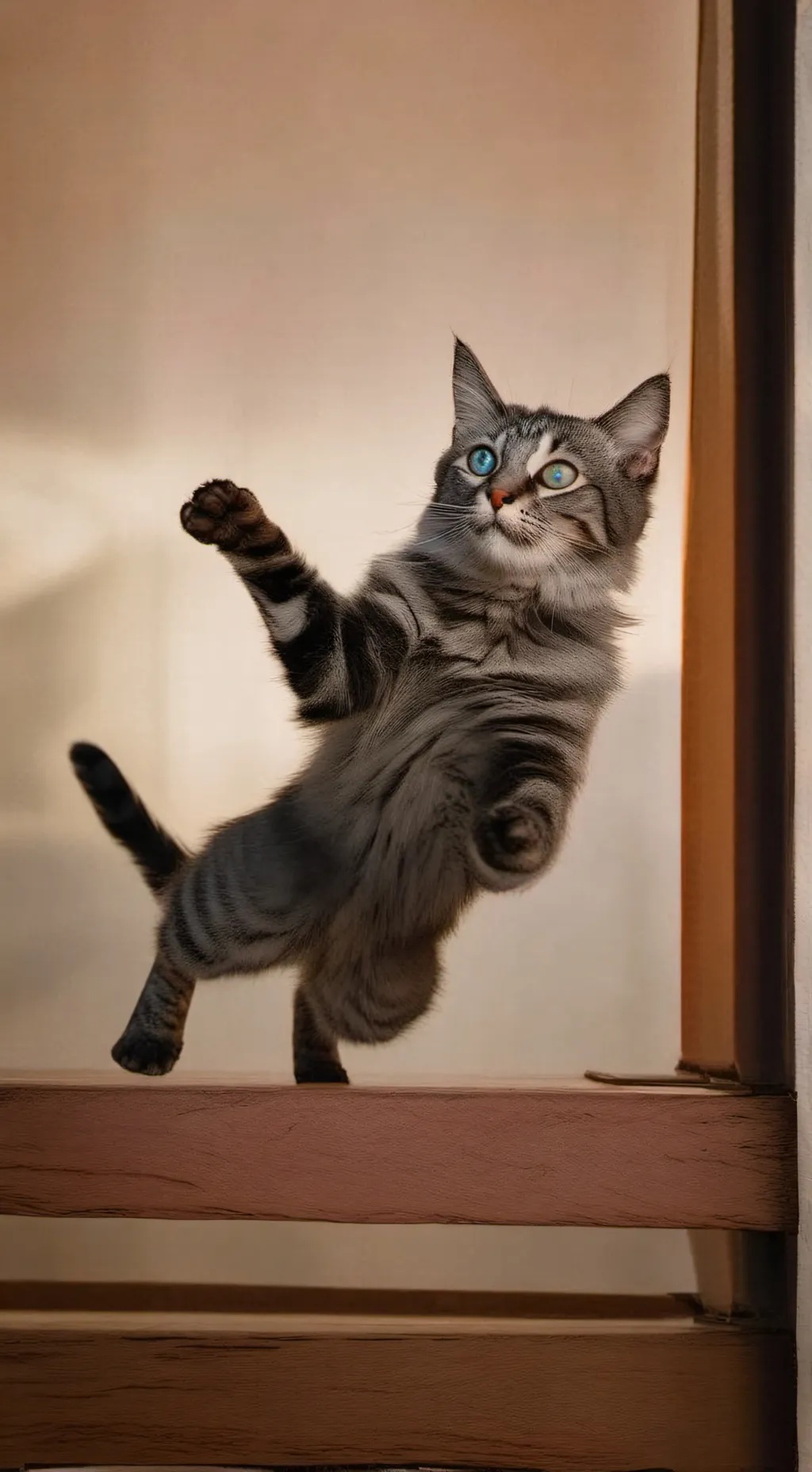 ai character: Stripy background