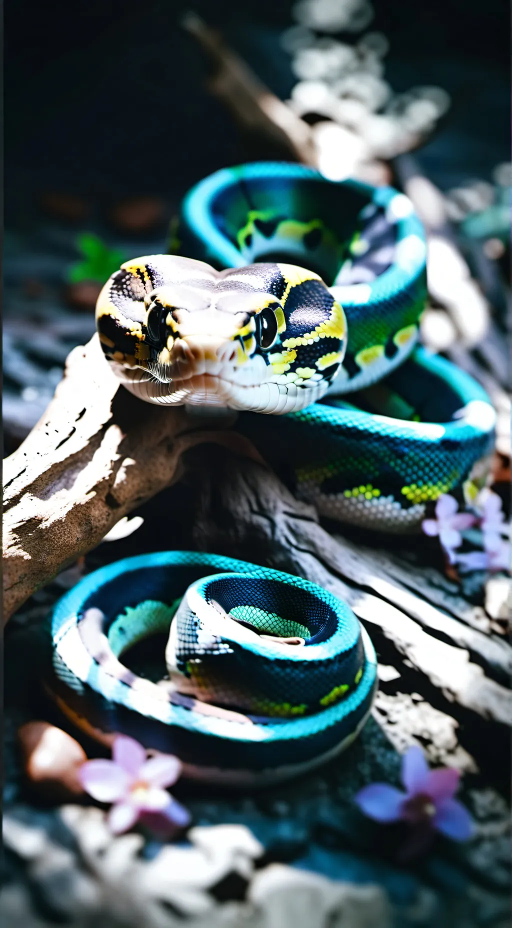 ai character: 9 baby snakes! background