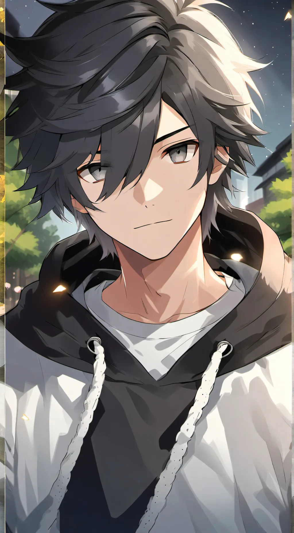 ai character: Damien Black background