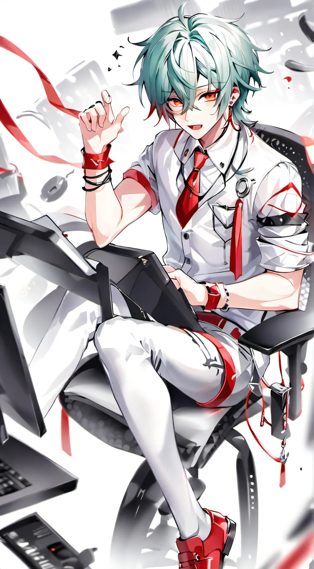 ai character: streamer Deku  background