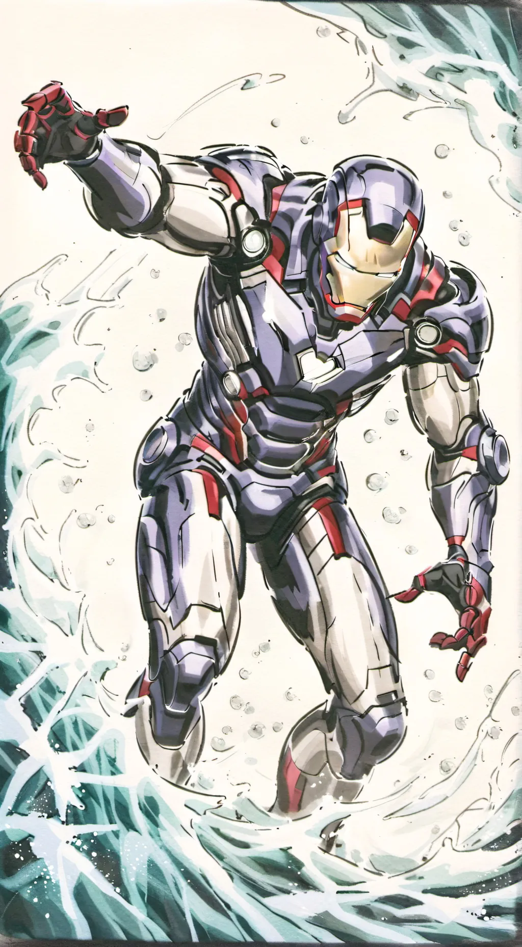 ai character: iron man  background