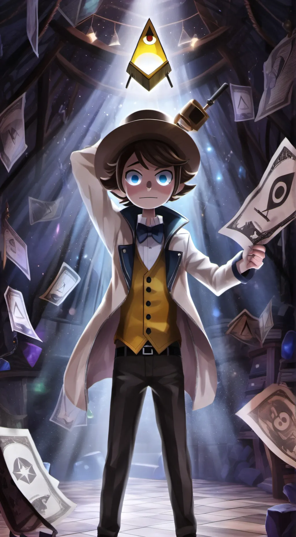 ai character: dipper pines  background