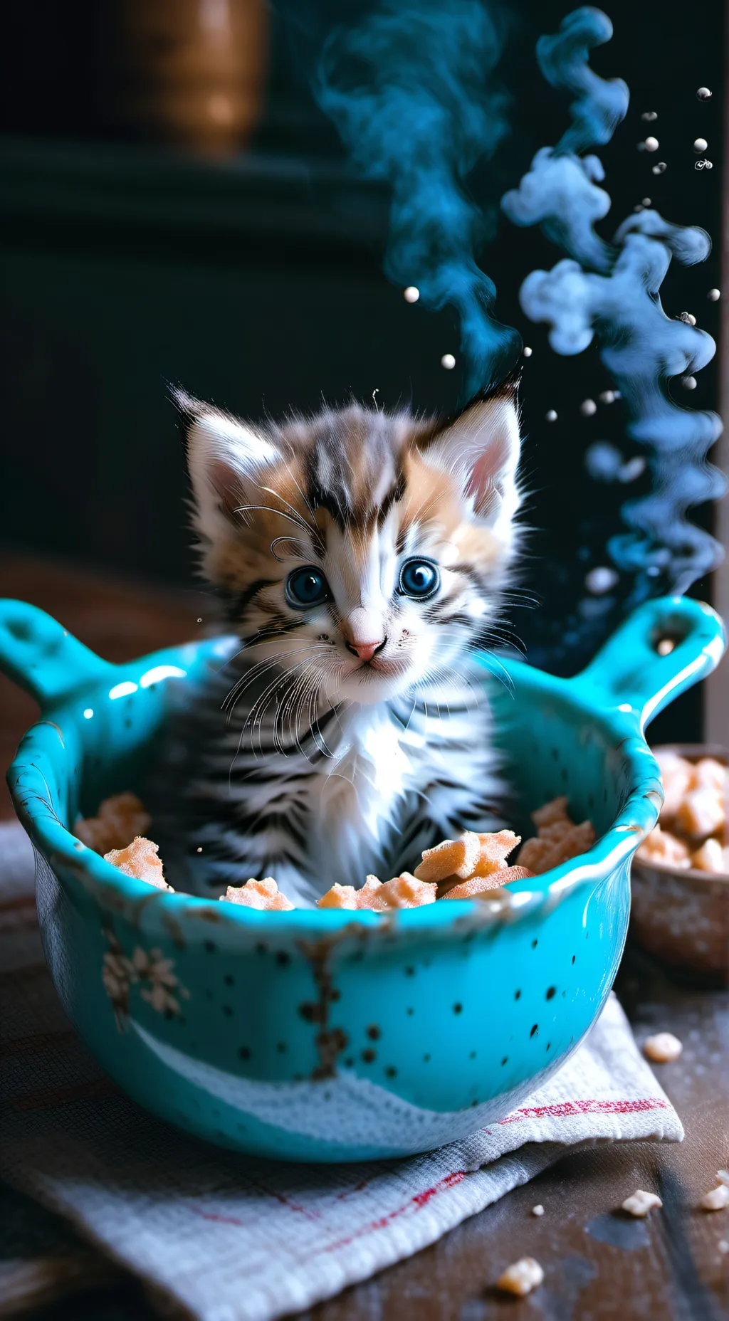 ai character: soup kitten background