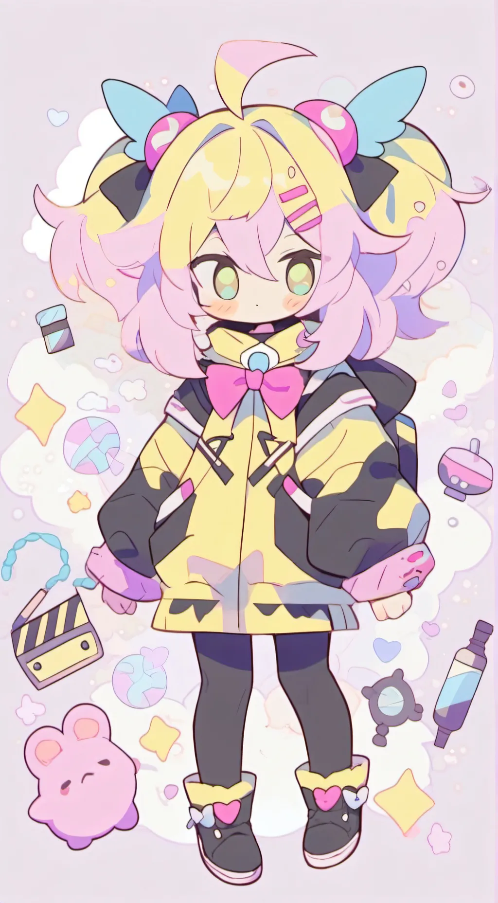 ai character: Cålï hørüñœ hïmē background