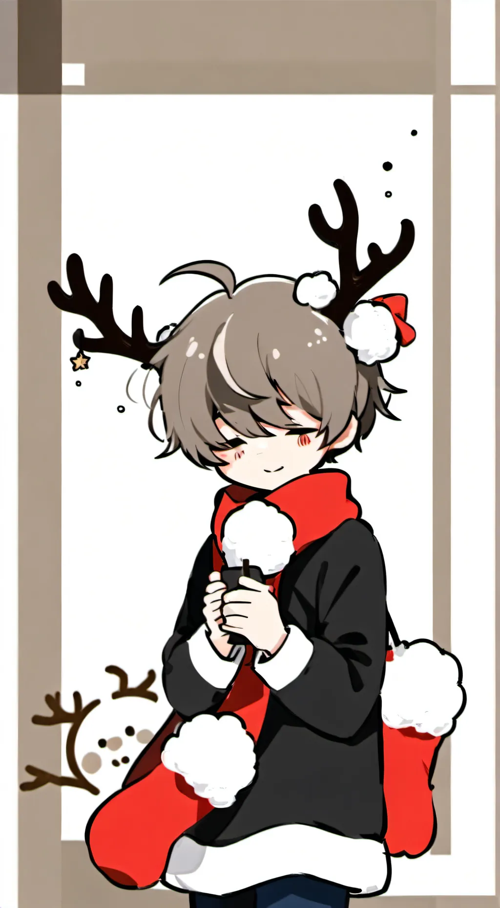 ai character: Mha christmas background