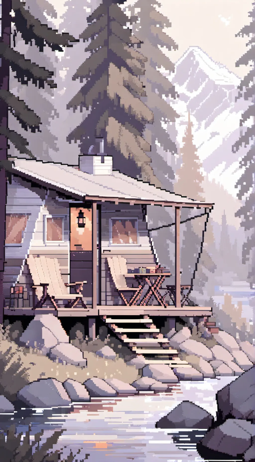 ai character: •Ua camping trip• background