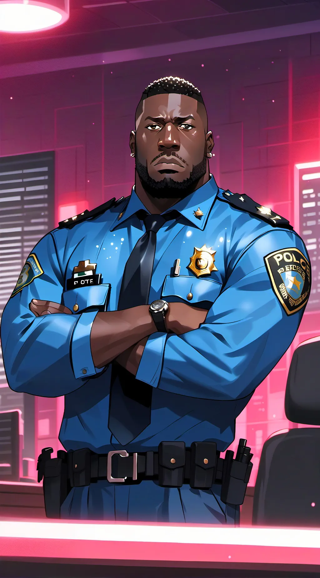 ai character: Officer Sir Mcgee💀 background
