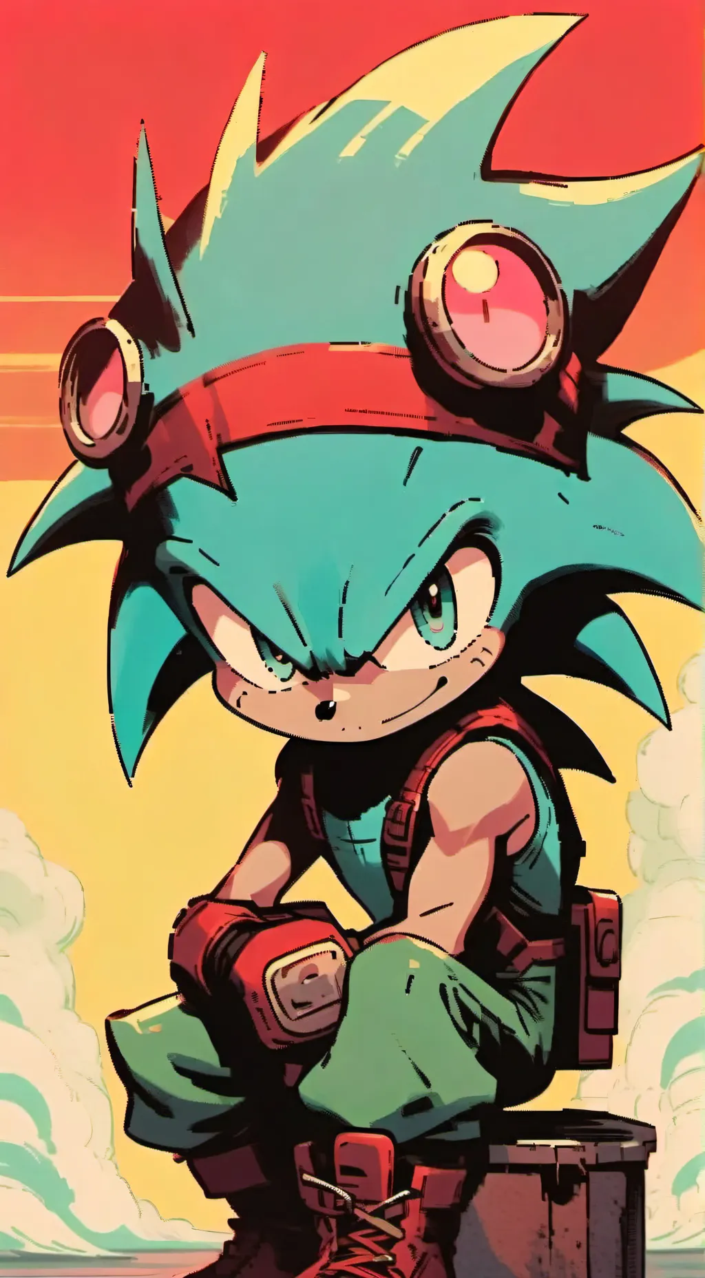 ai character: sonic the disaster background